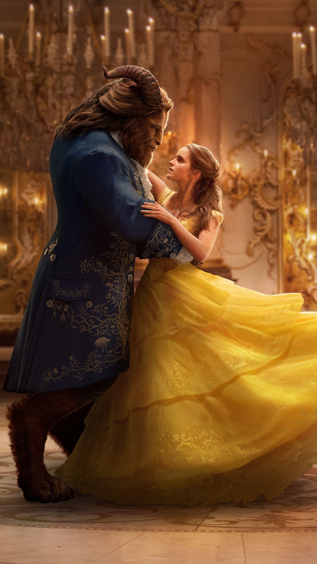 Screen beauty beast, Belle, Emma Watson, Movies, 1080x1920 Full HD Phone