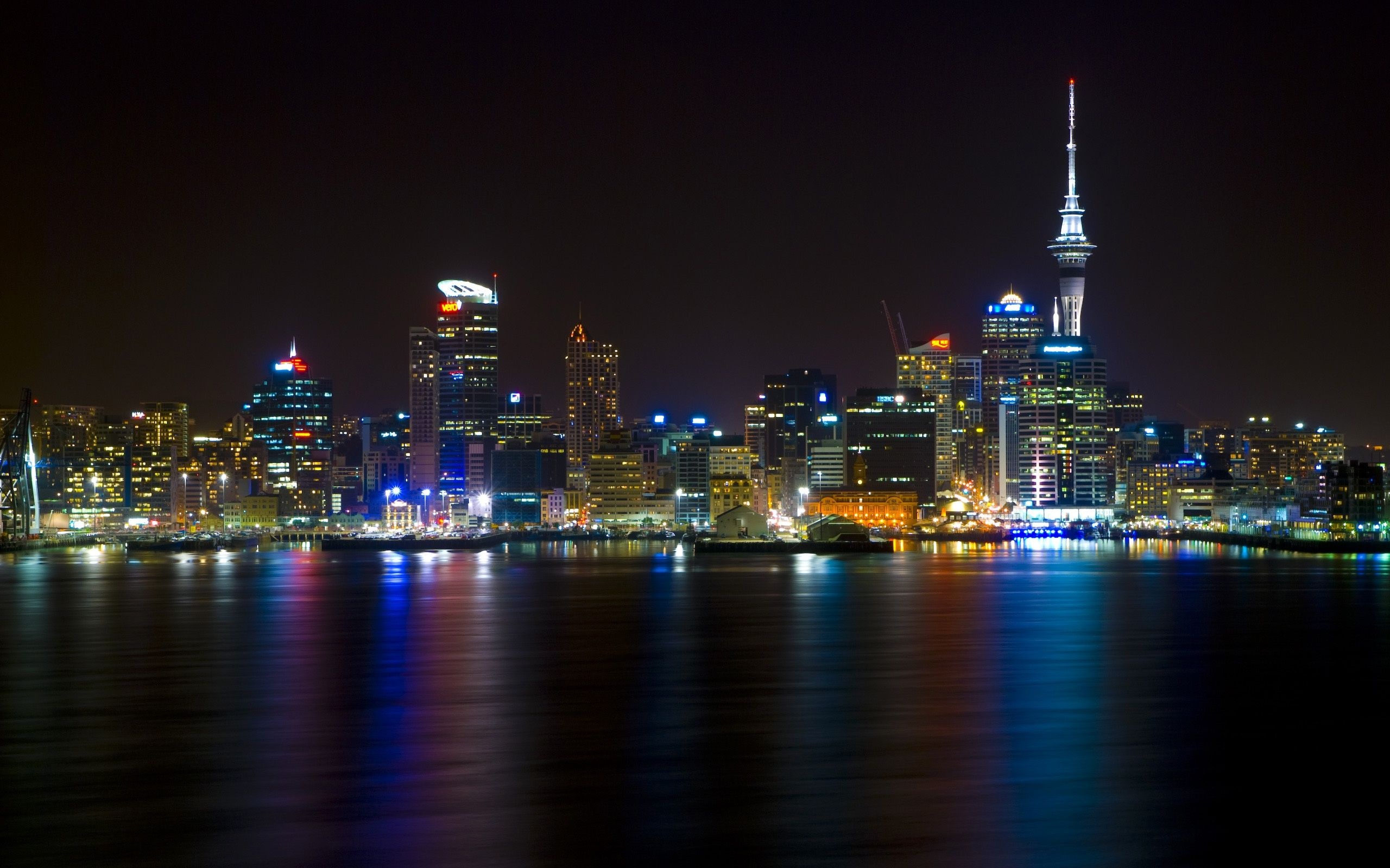 Night Skyline, Free download, Skylines, City skylines, 2560x1600 HD Desktop