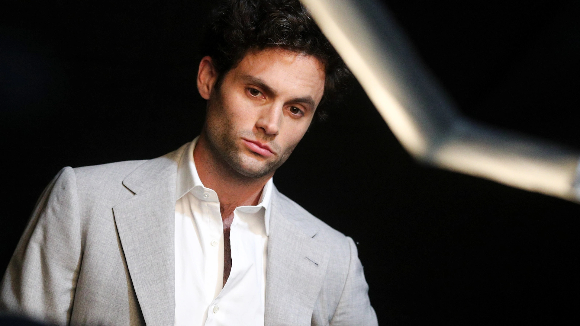 Penn Badgley crazy eyes, You series explanation, Character portrayal, Acting technique, 1920x1080 Full HD Desktop