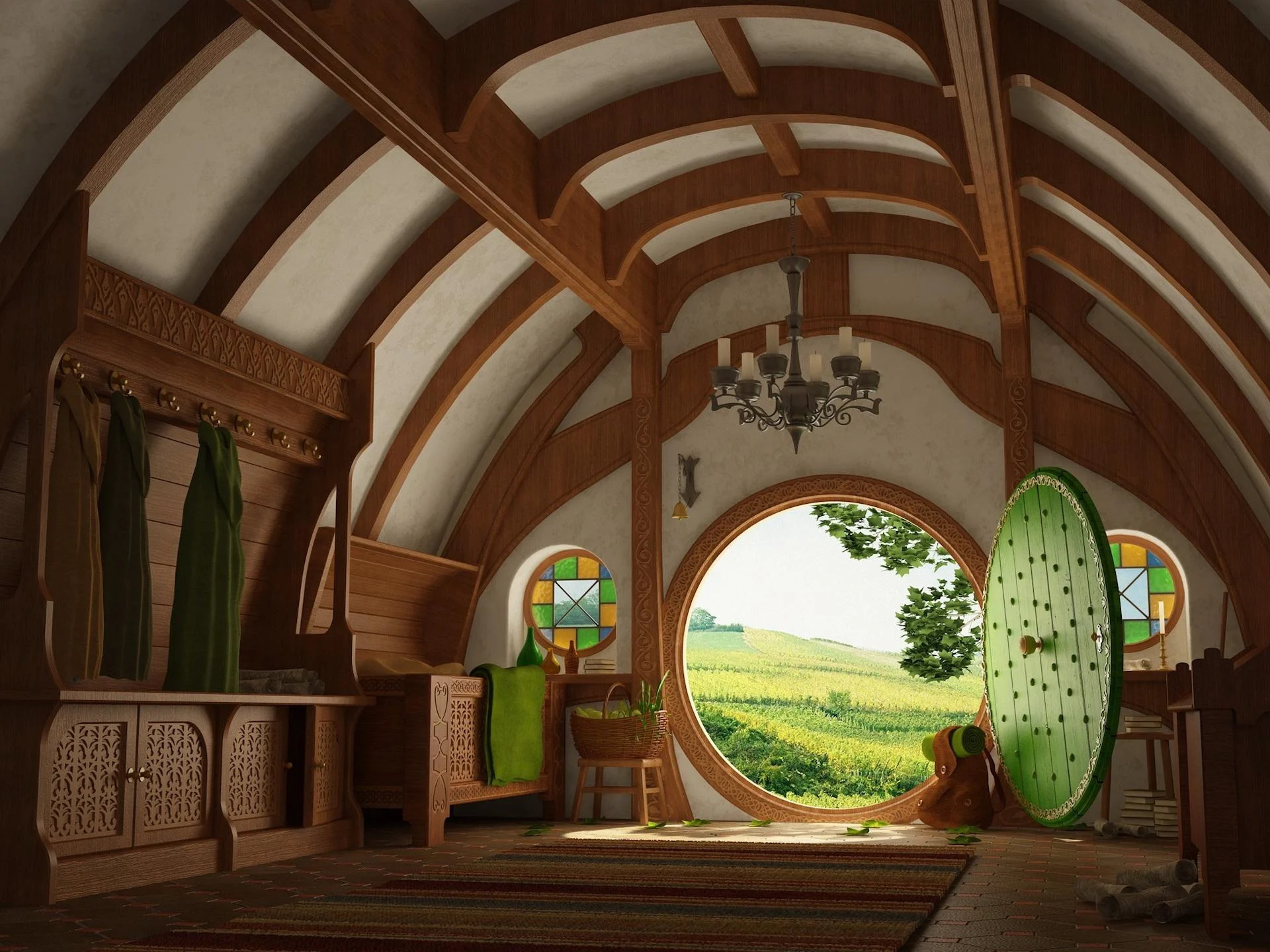 Hobbit House Interior, Hobbiton Wallpaper, 1920x1440 HD Desktop