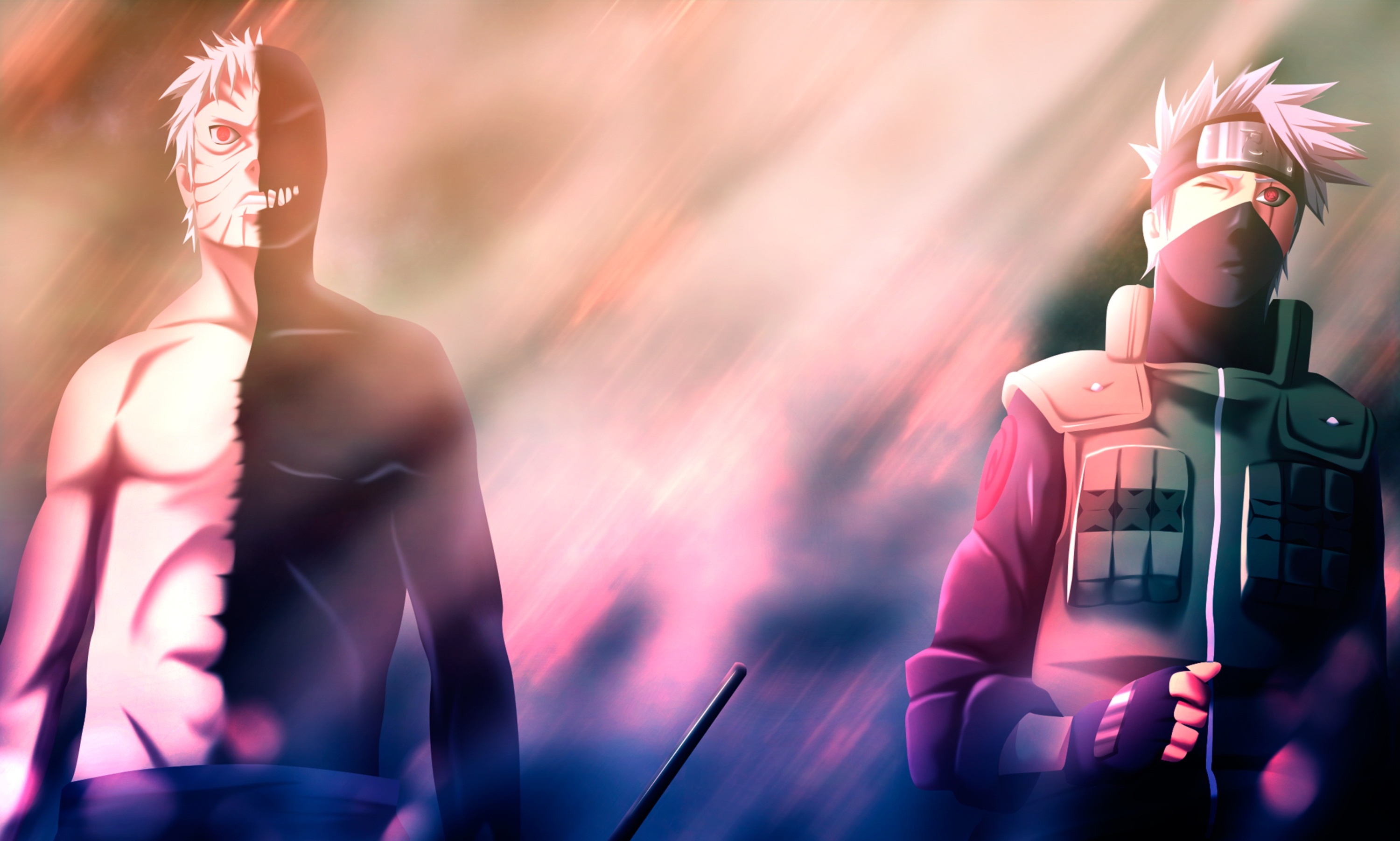 Obito Uchiha, Kakashi Hatake, Naruto Shippuden, HD Desktop wallpaper