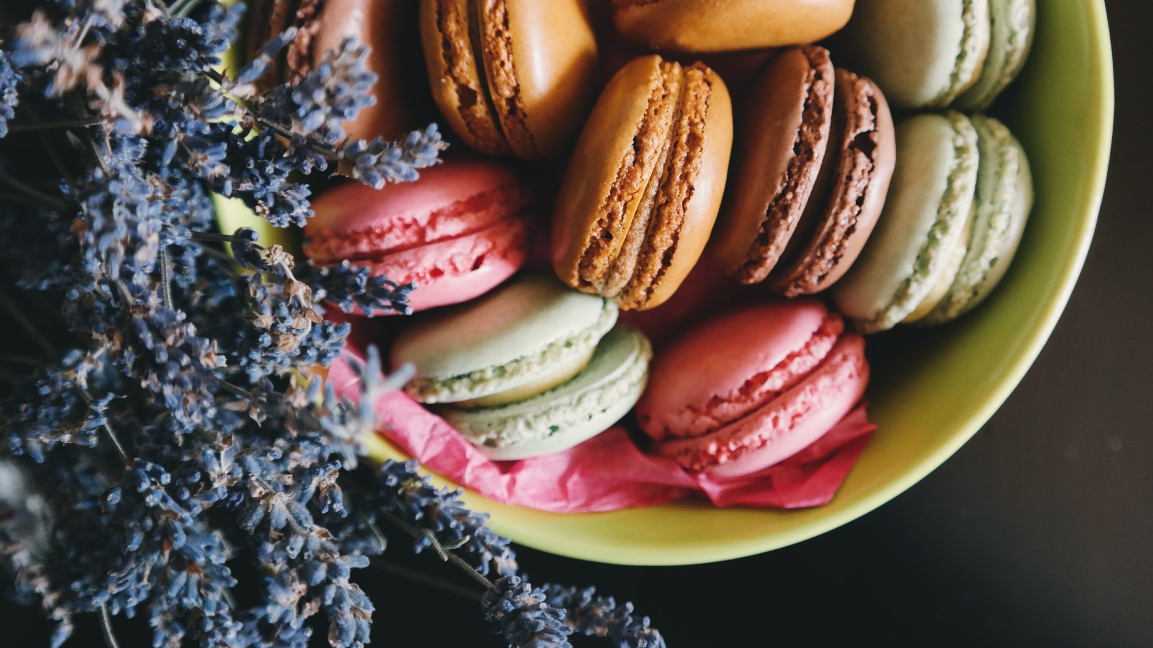 Wallpaper dessert macaron colorful, High resolution, French pastries, Sweet treats, 3840x2160 4K Desktop