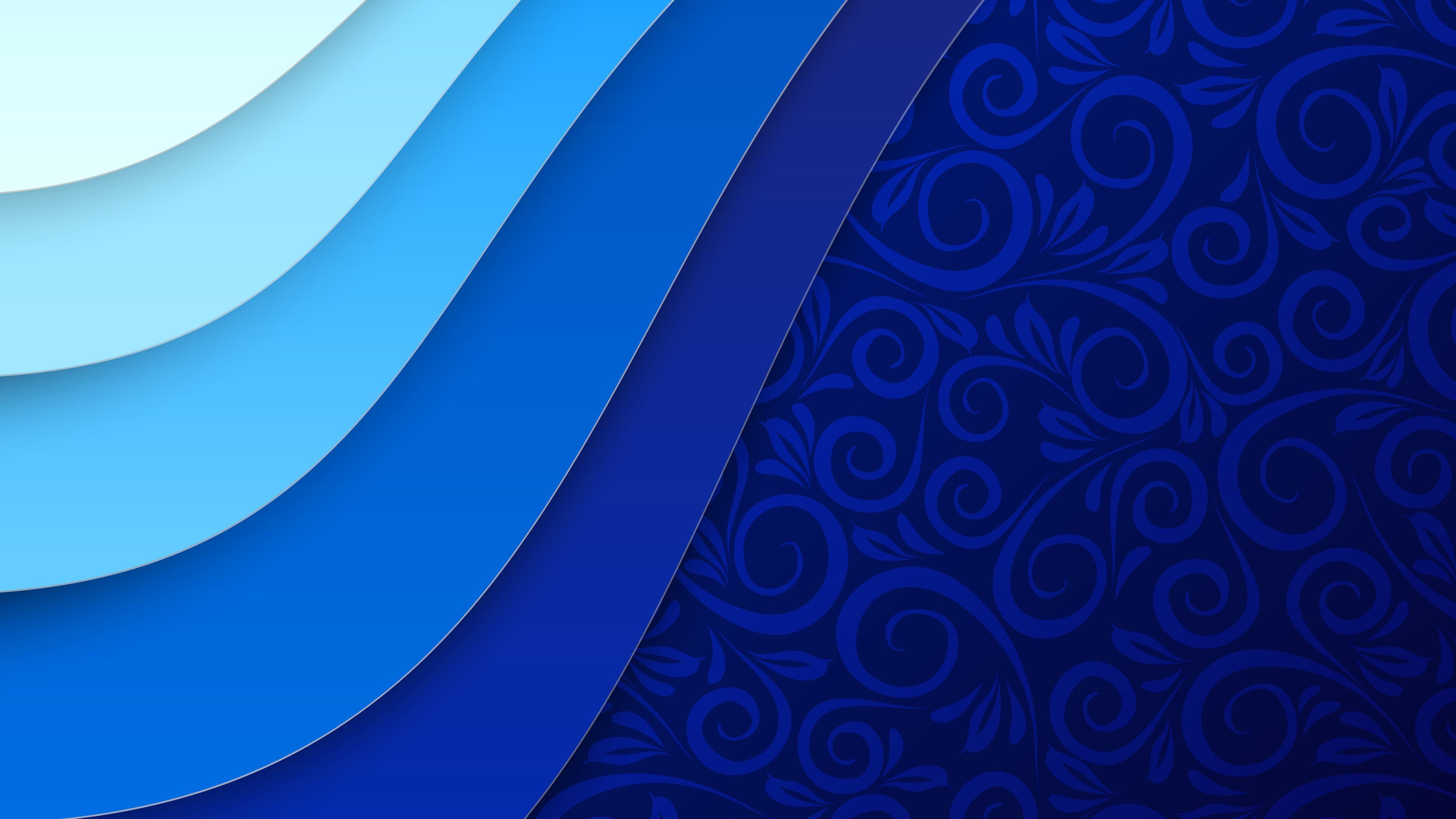 Abstract blue texture, Creative patterns, Visual dynamics, Contemporary art, Designed for visual appeal, 3840x2160 4K Desktop