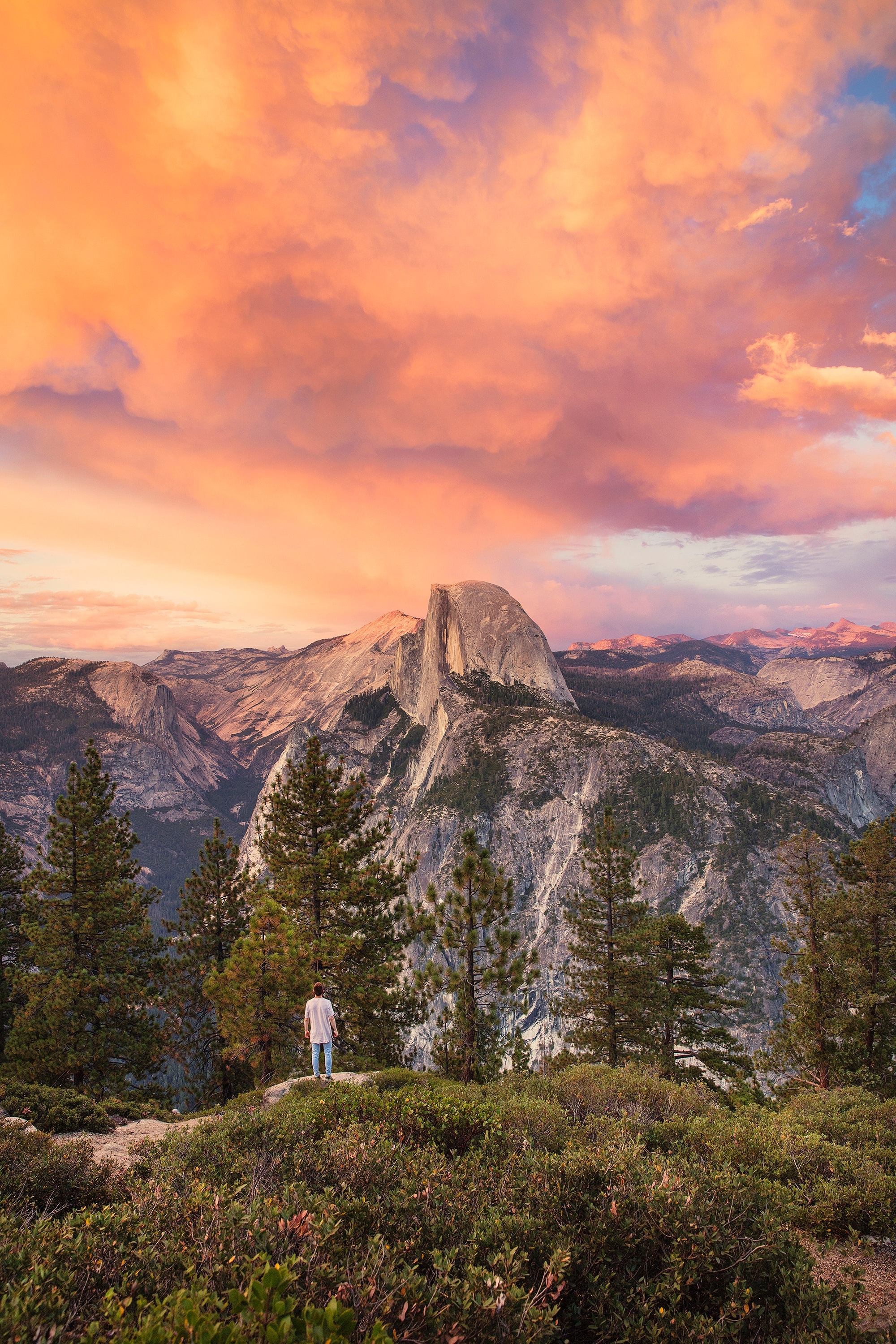 Yosemite National Park, Glacier point, Olmsted point, Yosemite Falls, 2000x3000 HD Phone