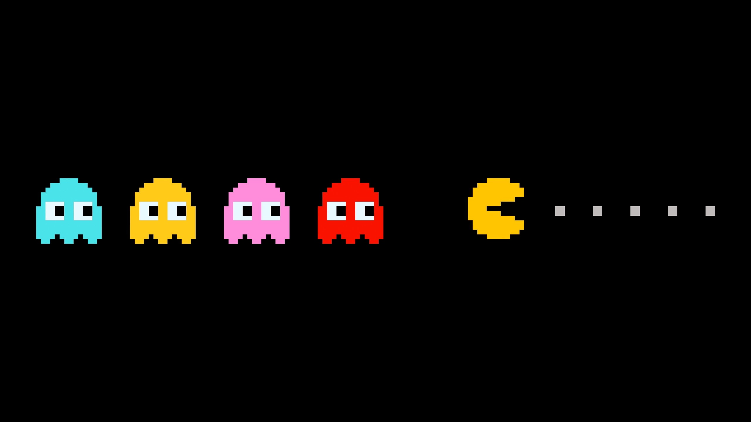 Pac-Man, Minimalist wallpapers, Simple yet iconic, Gaming artwork, 2560x1440 HD Desktop