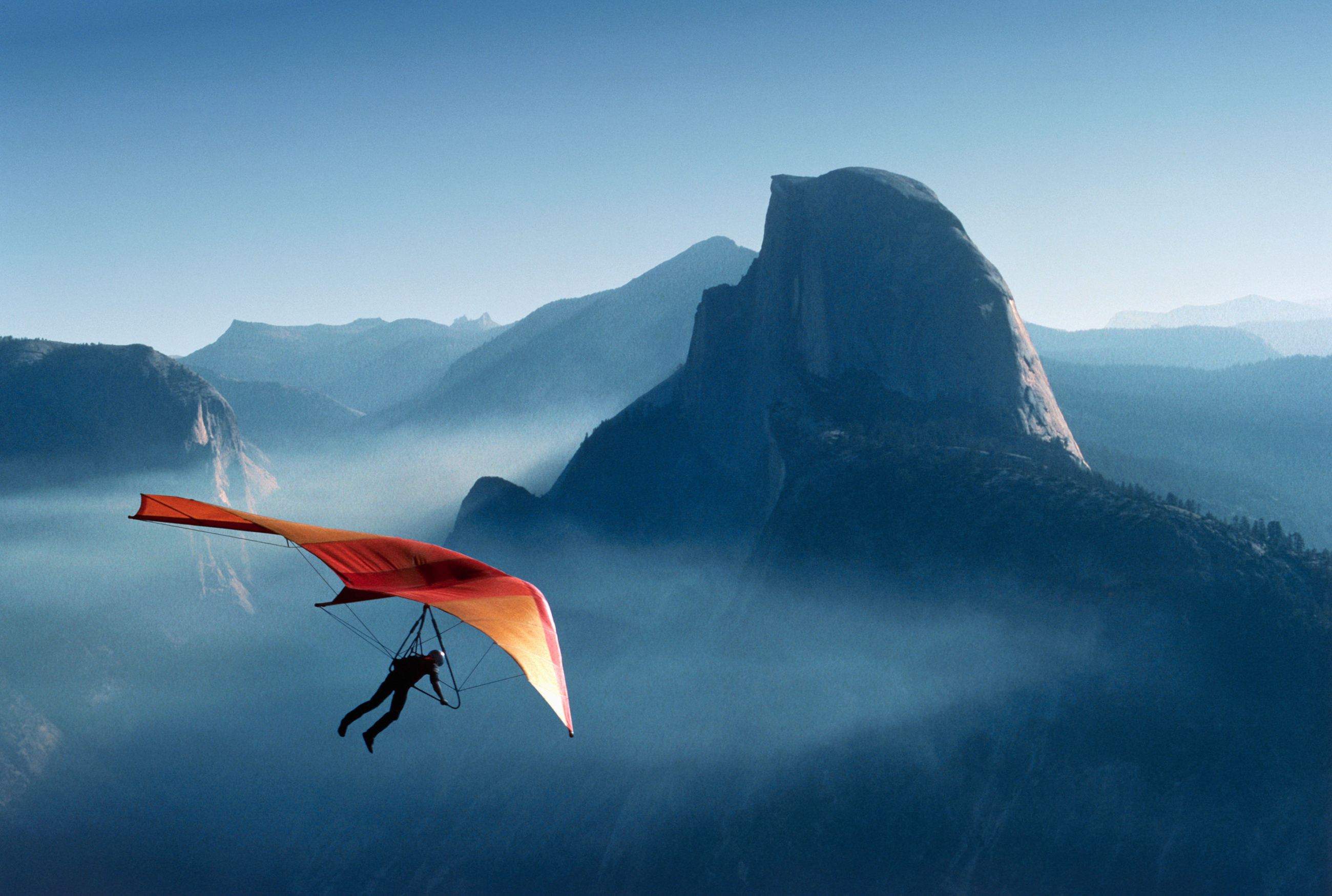 Hang gliding Yosemite, Scenic valley flight, Aerial experience, Gliding, 2600x1750 HD Desktop