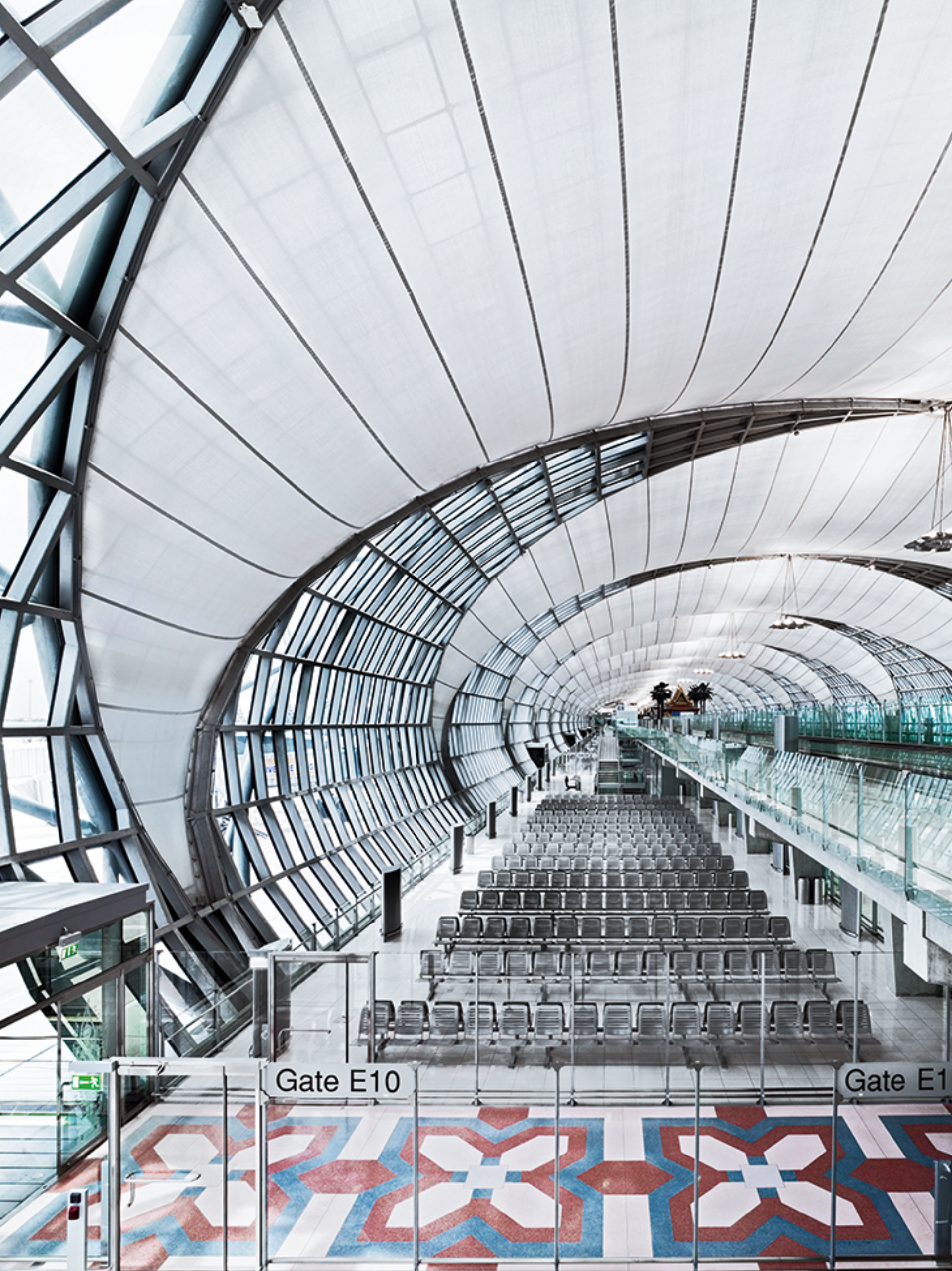 Suvarnabhumi Airport, Bangkok airport, Werner Sobek, 1920x2570 HD Phone