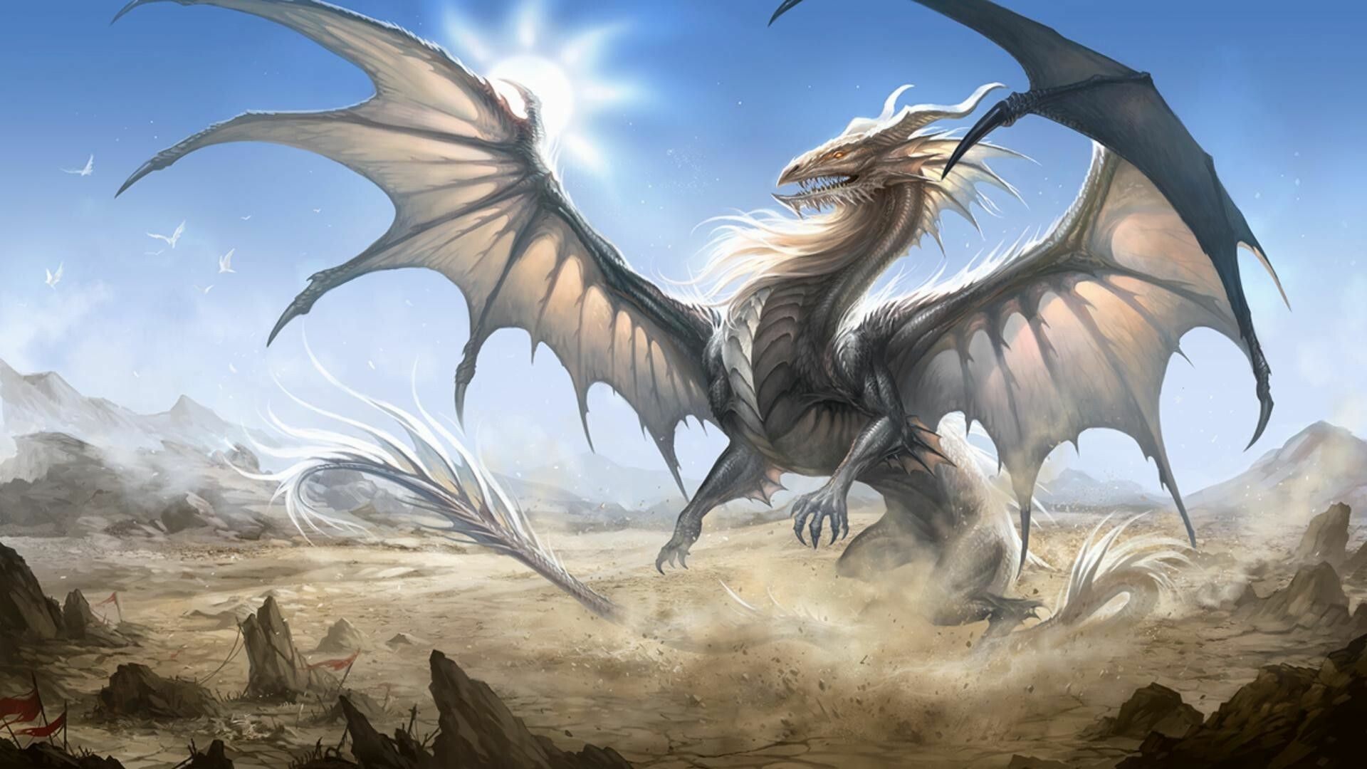 Fierce dragons, Powerful creatures, Intimidating presence, Fiery passion, 1920x1080 Full HD Desktop