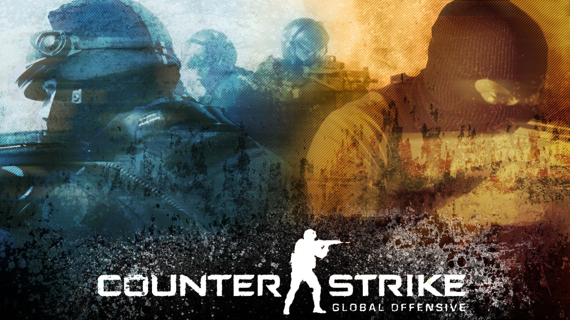 Counter-Strike: Global Offensive logo, Phoenix Connexion terrorist, Counter-Terrorist tactical operative, rifleman silhouette icon, Full HD Desktop wallpaper