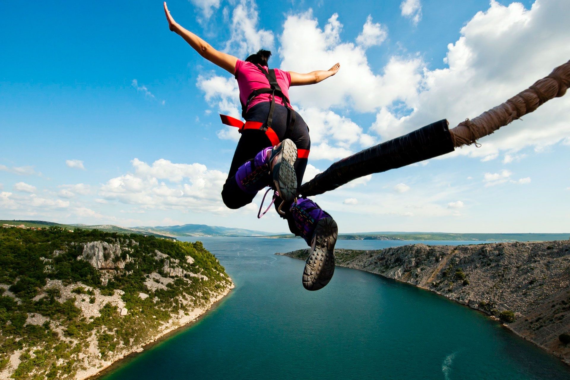 Bungee Jumping, Ibenik bridge, Extreme sport, Adrenaline rush, 1920x1280 HD Desktop