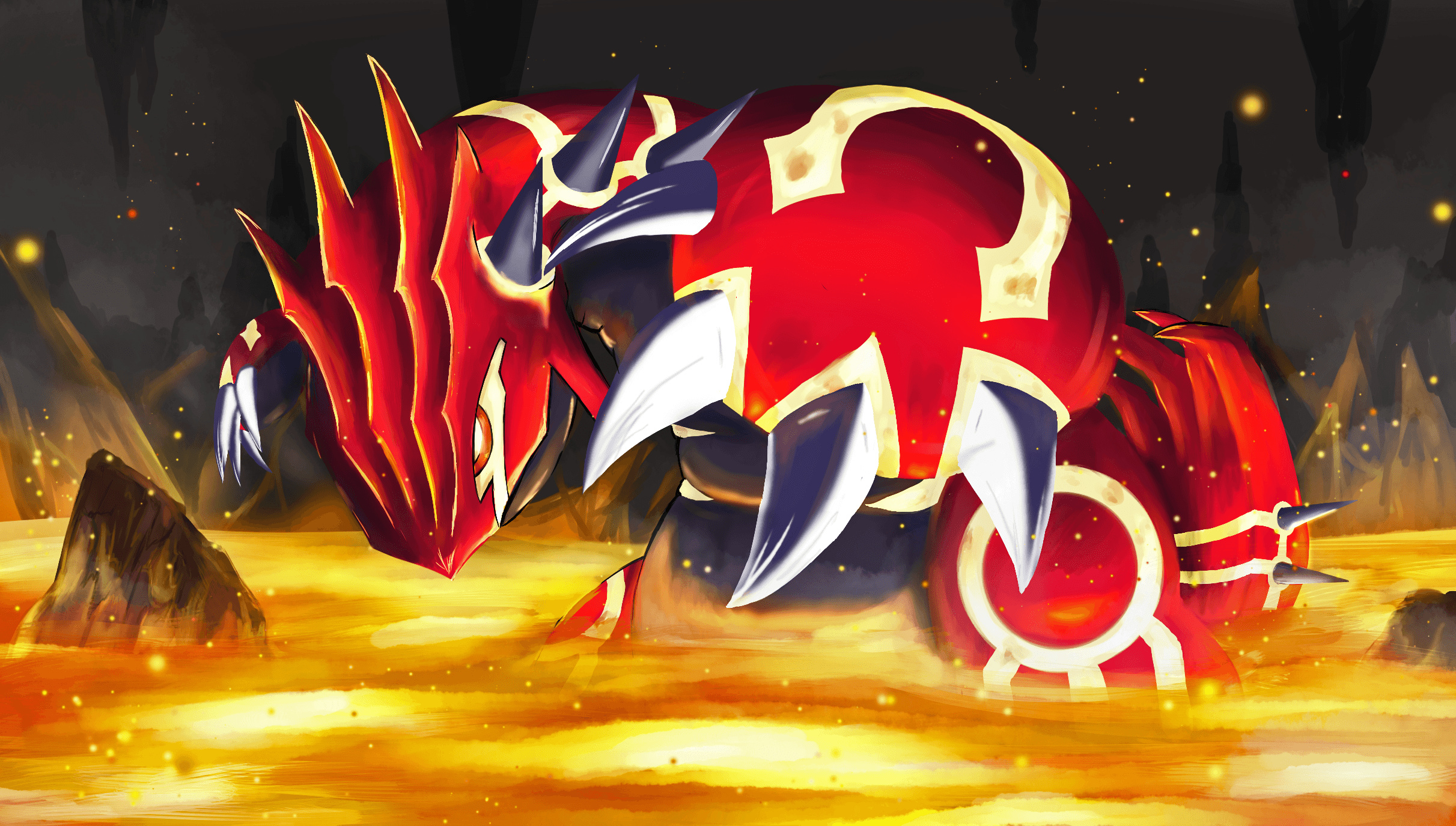 Pokemon GO, Groudon Wallpaper, 2430x1380 HD Desktop