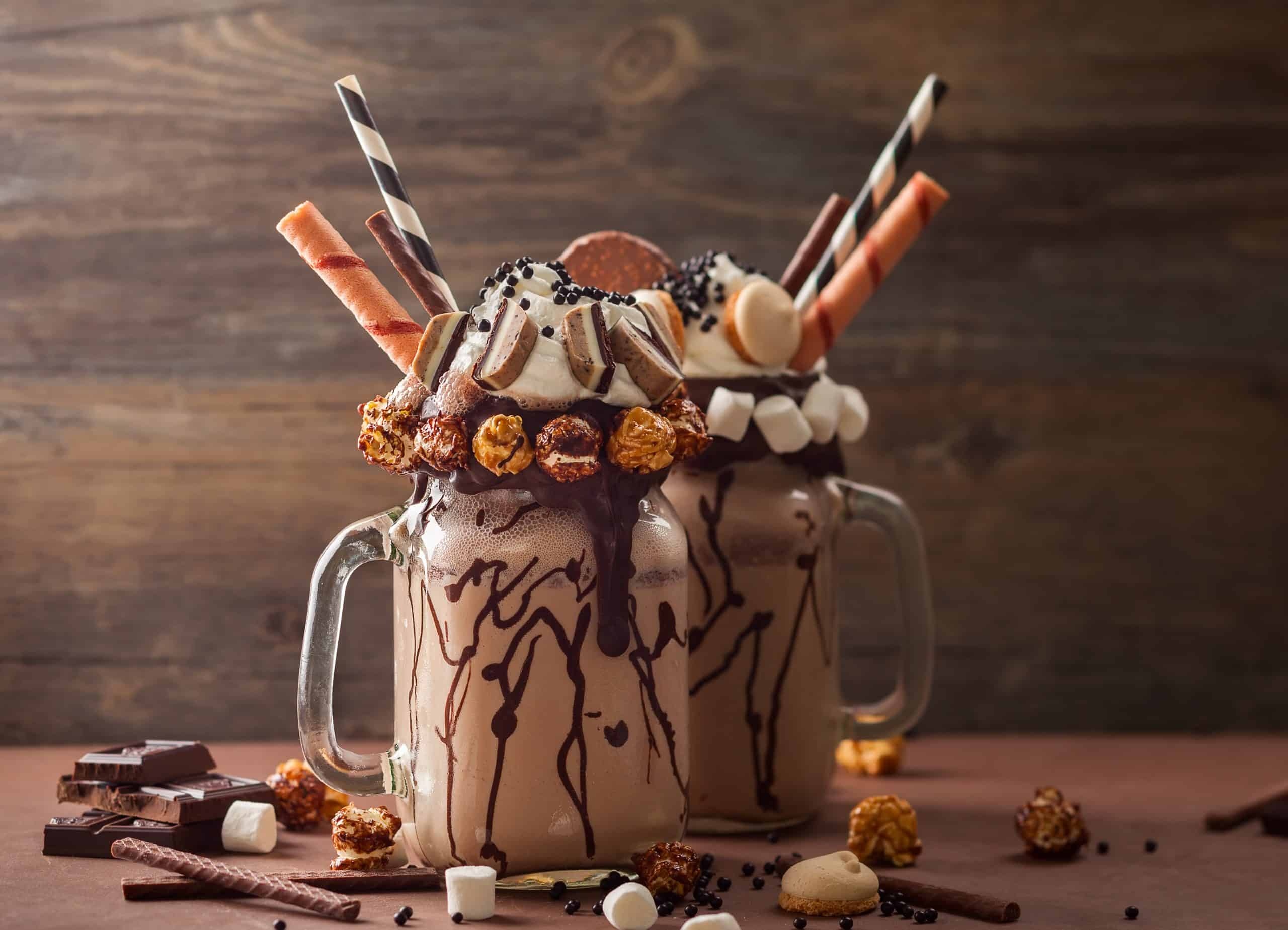 Chocolate milkshake, Creamy delight, Rich flavor, Dessert lover's dream, 2560x1850 HD Desktop