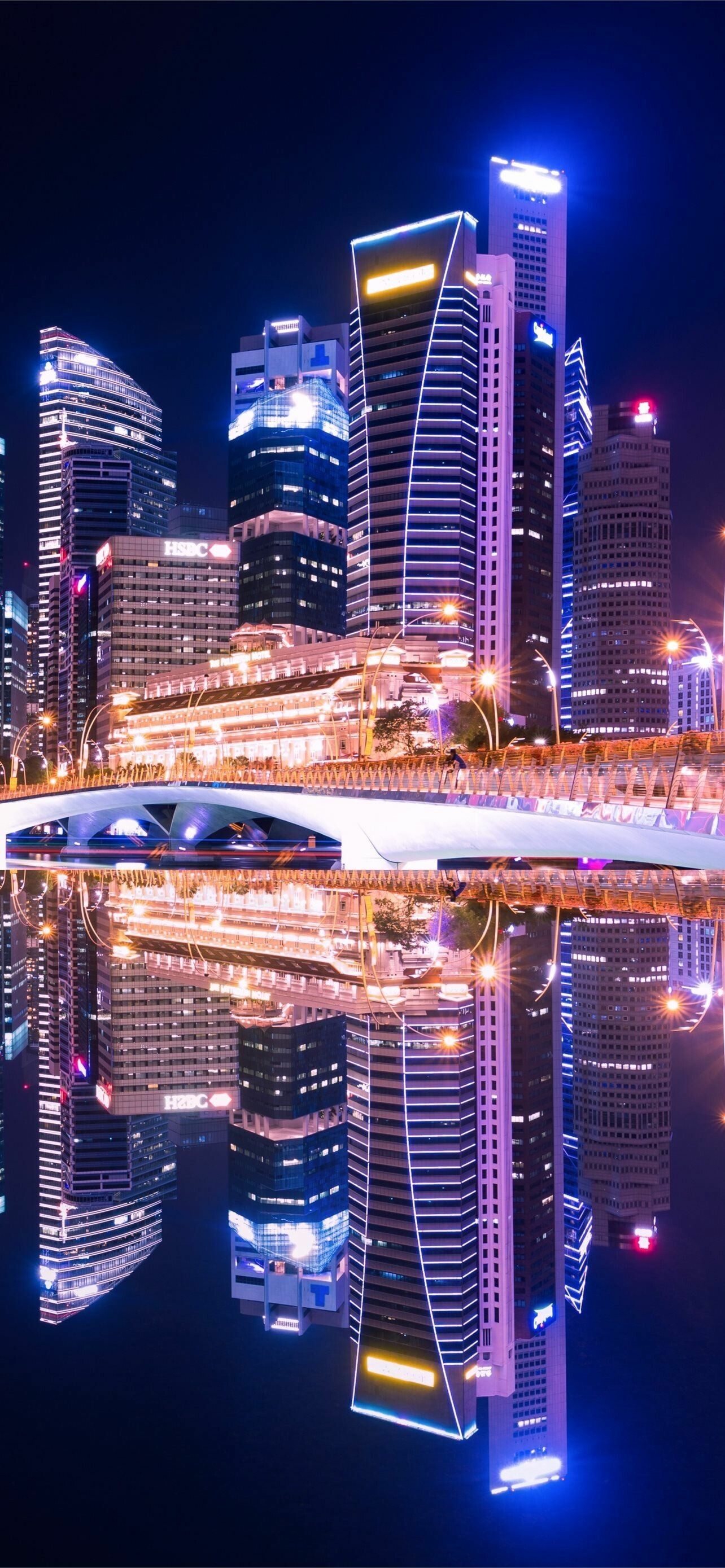 Singapore city skyline, Samsung Galaxy Note 9, iPhone wallpapers, Free download, 1290x2780 HD Phone