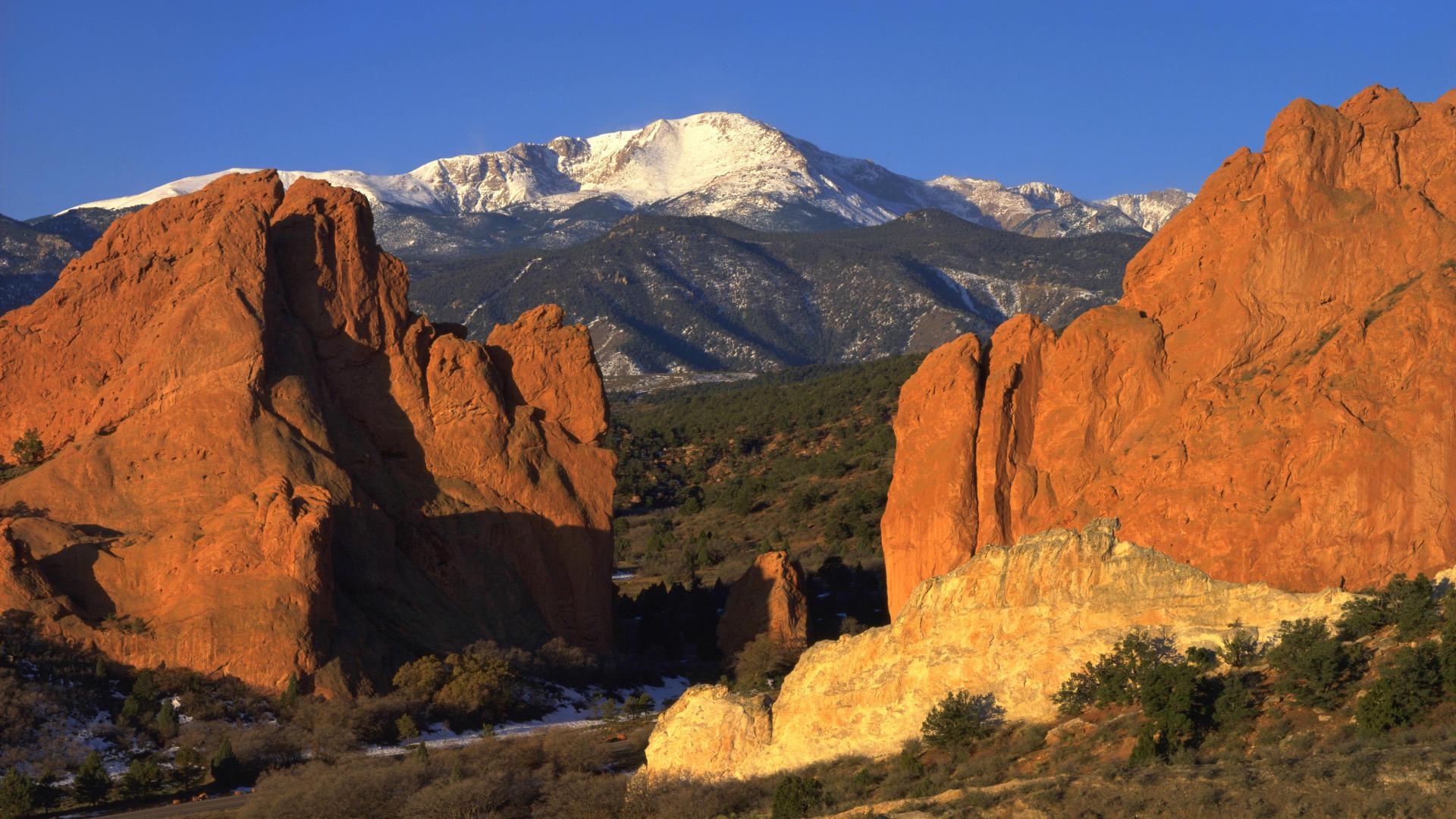 Pikes Peak, Stunning wallpaper, Majestic mountain, Colorado wilderness, 1920x1080 Full HD Desktop