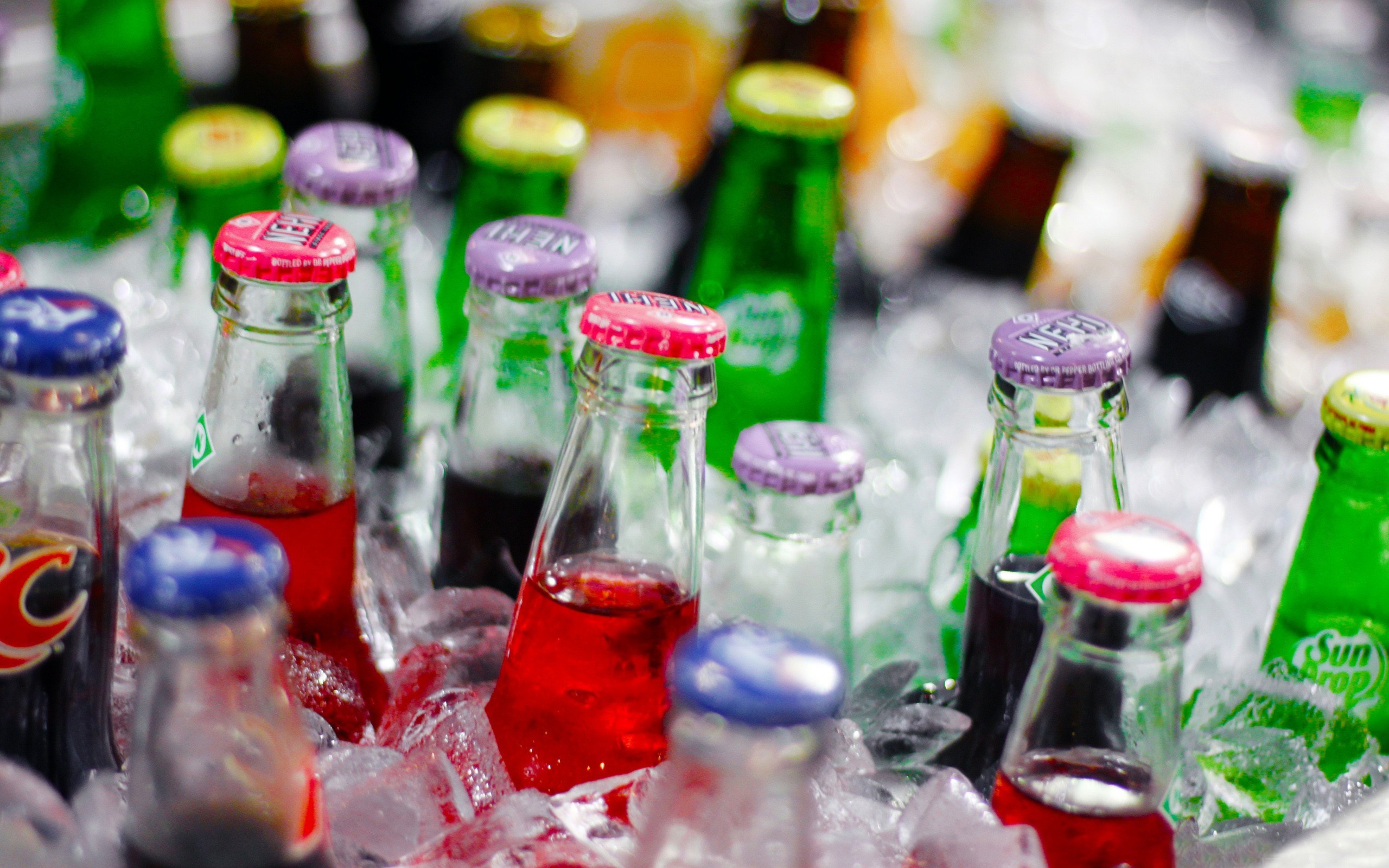 Glass bottles, Soda Wallpaper, 2560x1600 HD Desktop