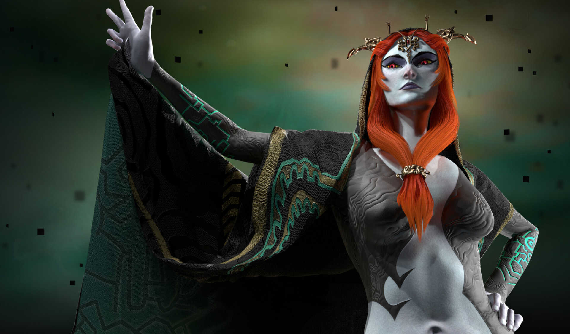 Midna, Twilight Princess, Fan art, ArtStation, 1920x1130 HD Desktop