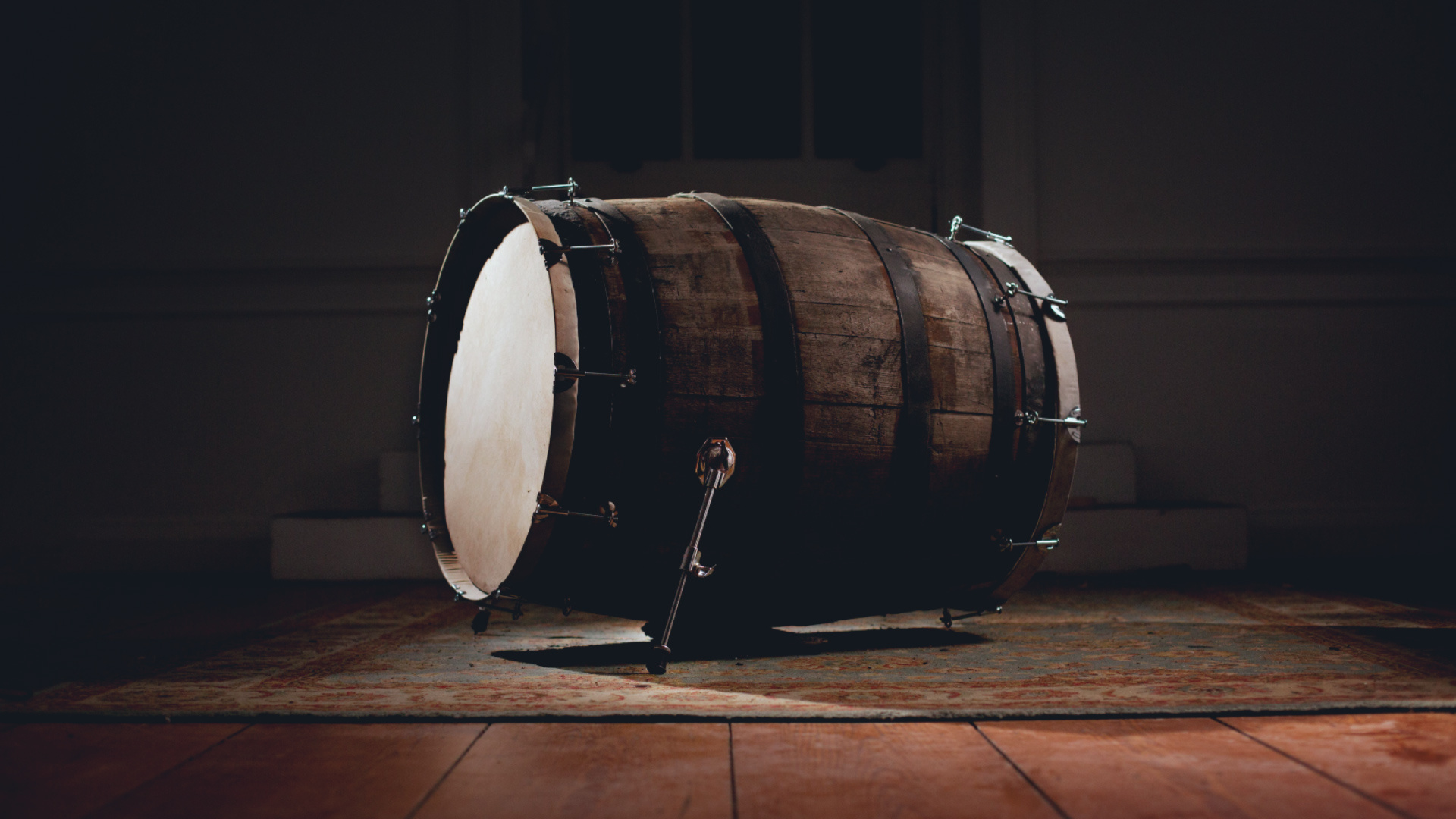 Lagavulin barrel, Scotch cask bass drum, Whisky influence, Musical innovation, 1920x1080 Full HD Desktop