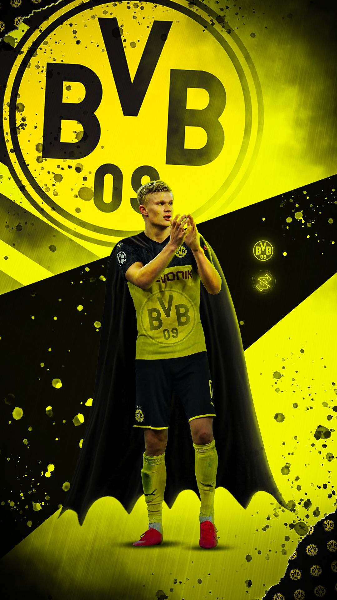 Erling Braut Haaland, Borussia Dortmund Wallpaper, 1080x1920 Full HD Phone