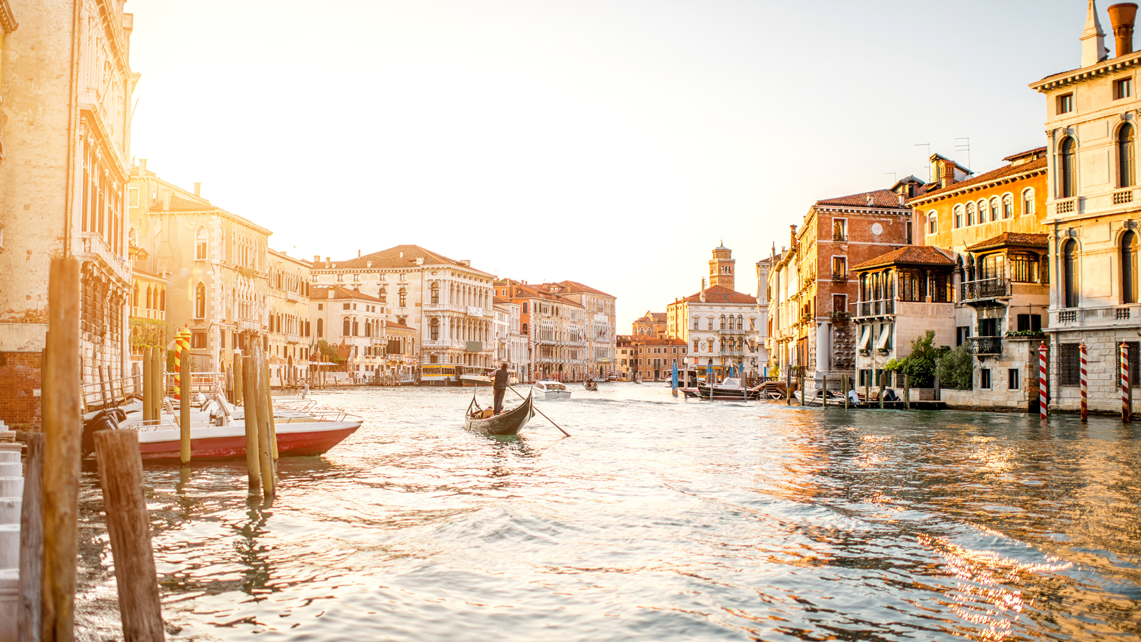 Gondola 4K ultra wallpaper, High definition, Free download, Reflections on water, 3840x2160 4K Desktop