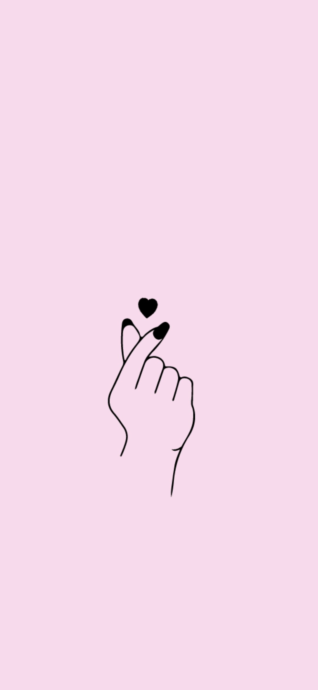 Finger heart, Girly Wallpaper, 1080x2340 HD Phone