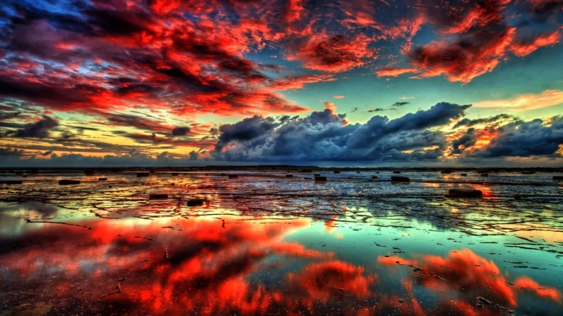 Fiery clouds, Pretty Backgrounds Wallpaper, 1920x1080 Full HD Desktop