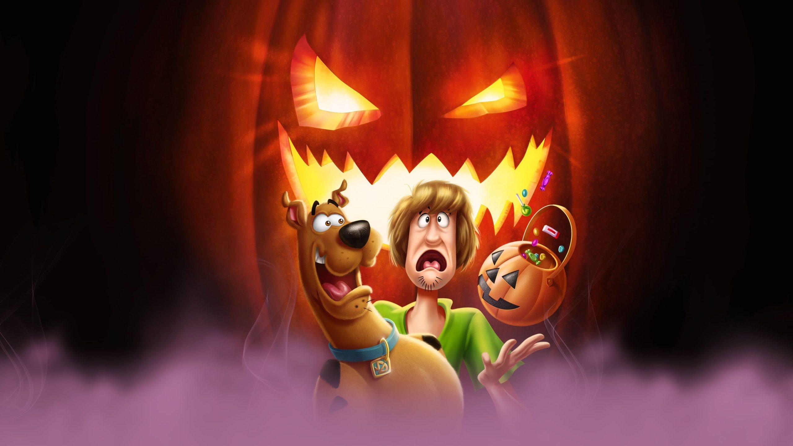 Scooby-Doo, Shaggy Rogers, Glowing Jack-o'-lantern, HD Desktop wallpaper