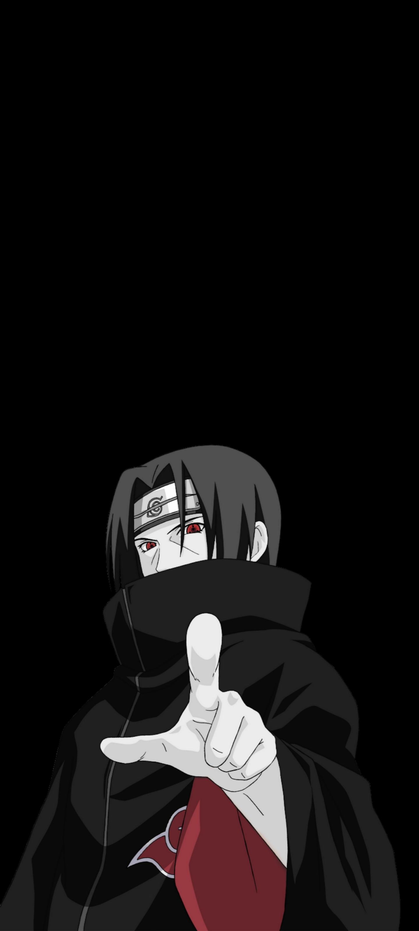 Itachi Uchiha, Akatsuki cloak, Sharingan eyes, HD Phone wallpaper