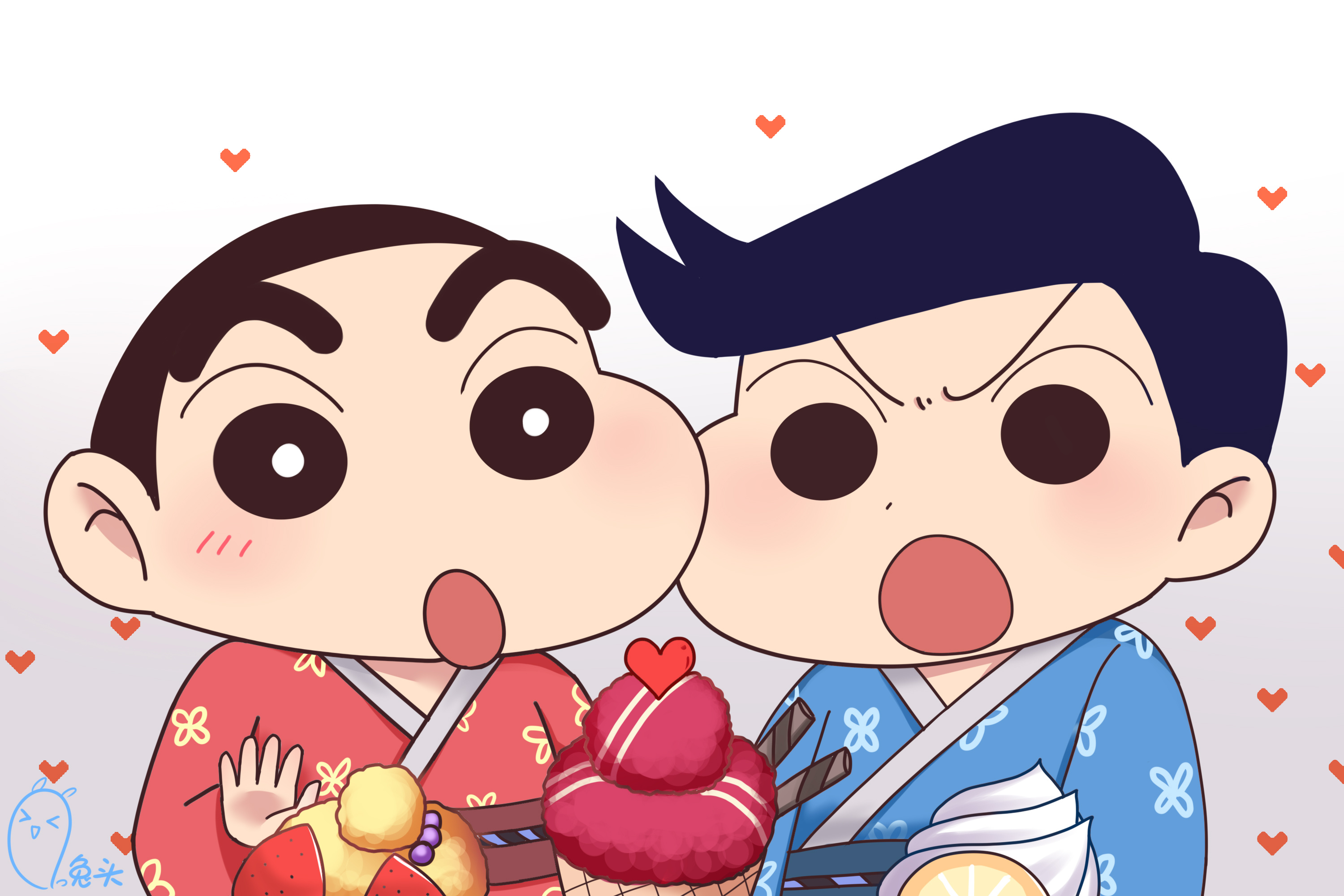 Shinnosuke Nohara, Toru Kazama, Crayon Shin-chan, HD Desktop wallpaper