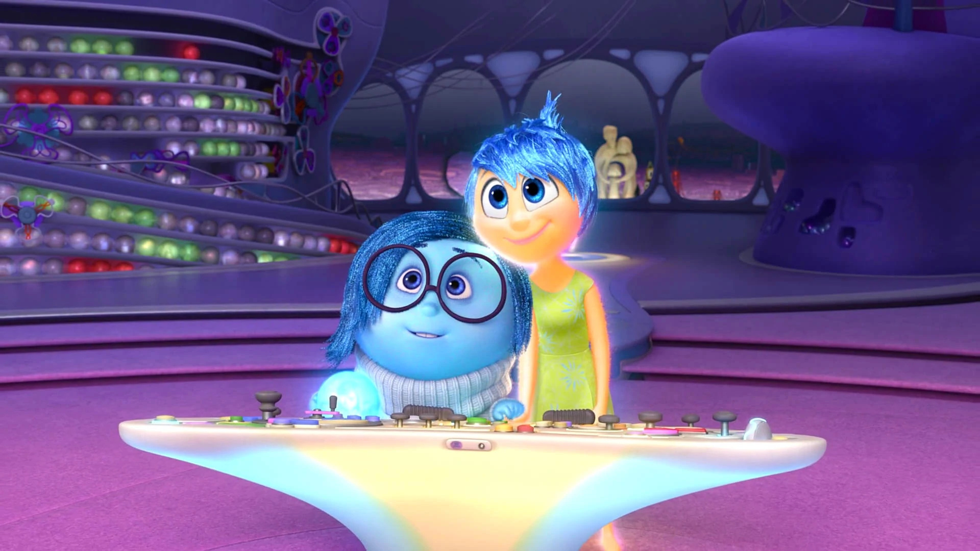 Joy character, Disney wiki, Pixar animation, Inside Out, 1920x1080 Full HD Desktop