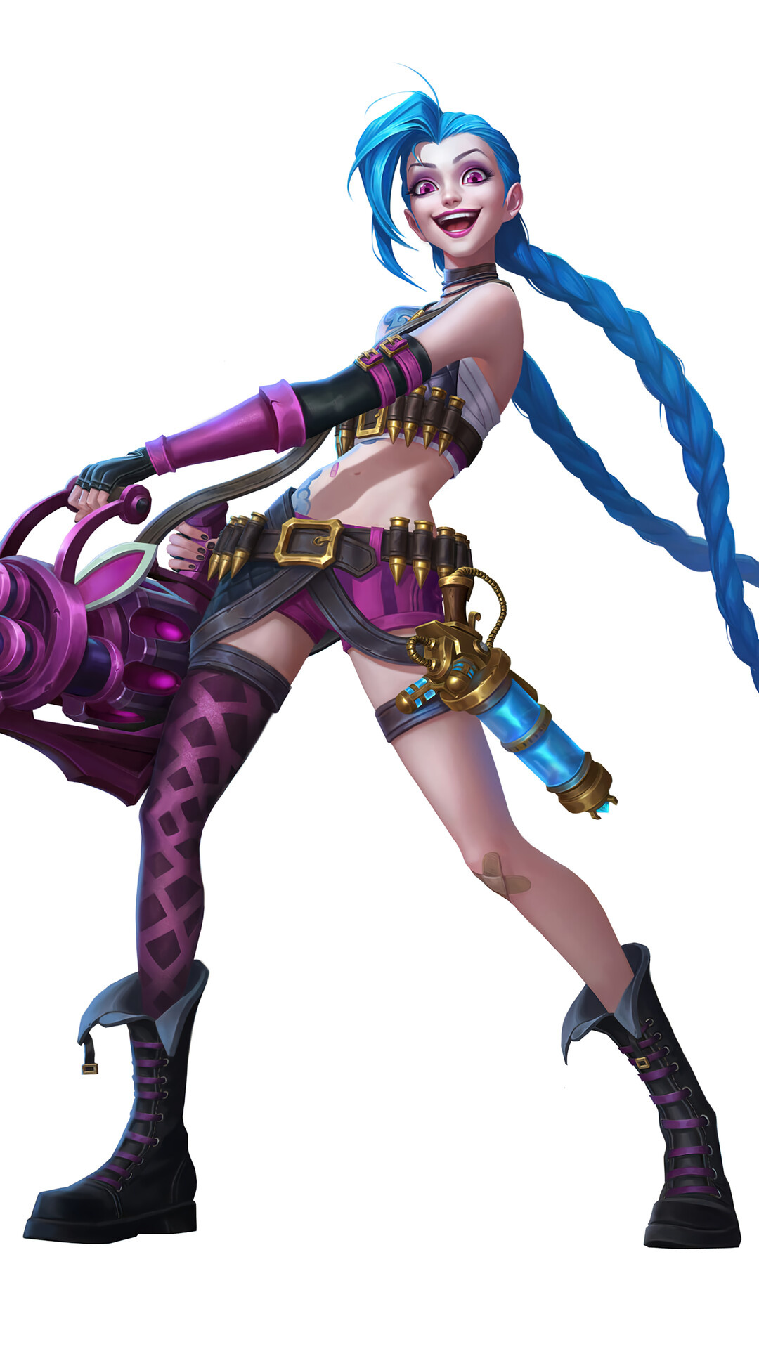 Jinx, League of Legends, Artistic wallpapers, Mobile artwork, 1080x1920 Full HD Phone