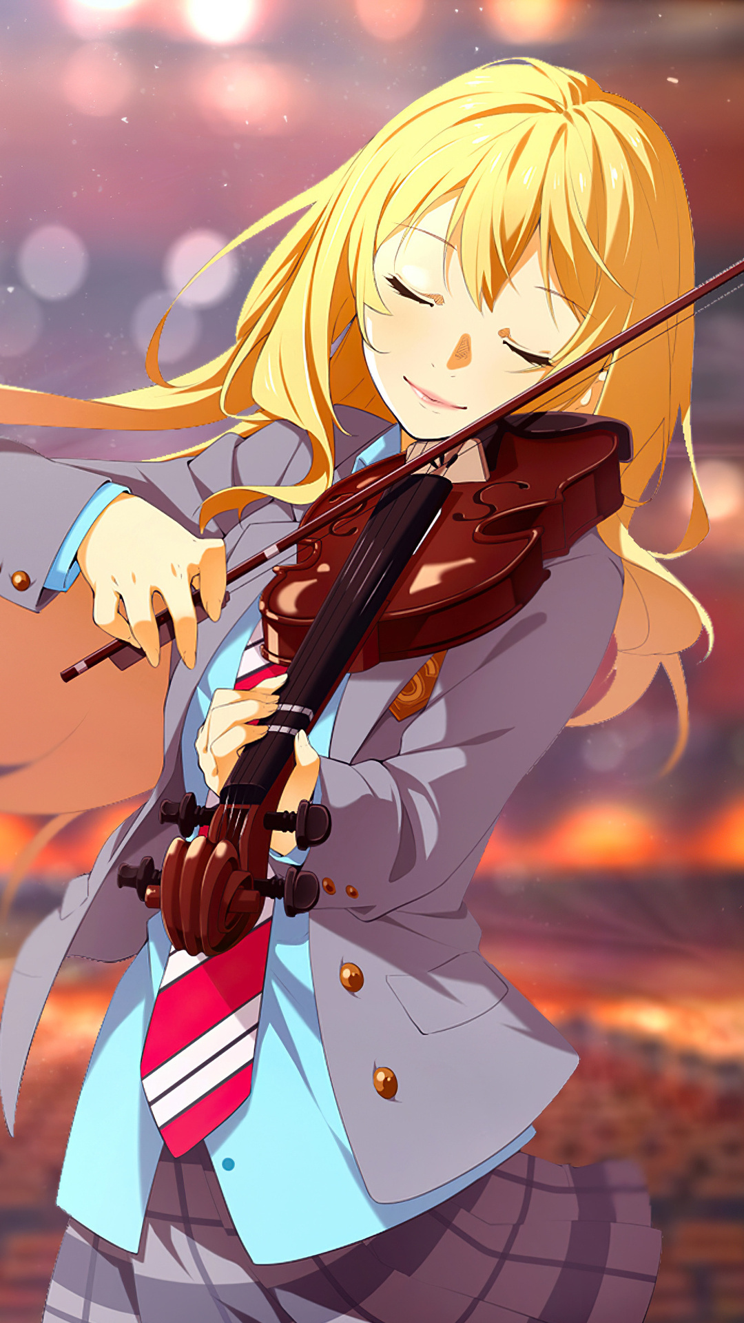 Shigatsu wa kimi no uso, Playing violin, Emotive resonance, Musical expression, 1080x1920 Full HD Phone