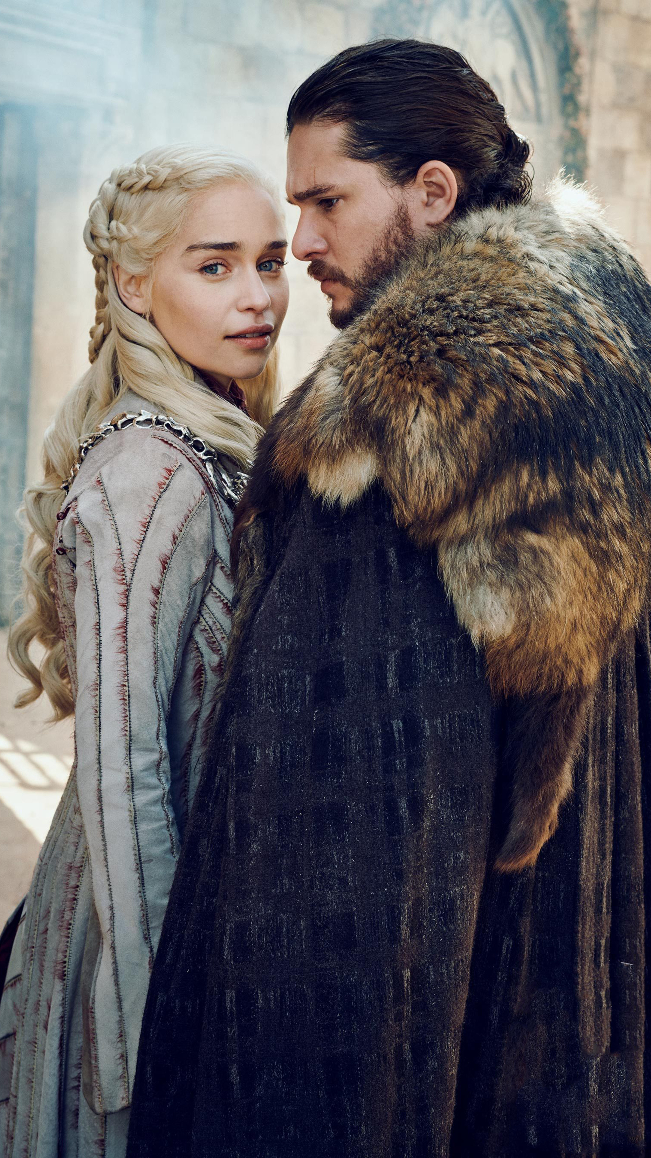 Daenerys Targaryen, Jon Snow, Sony Xperia, Game of Thrones, 2160x3840 4K Phone