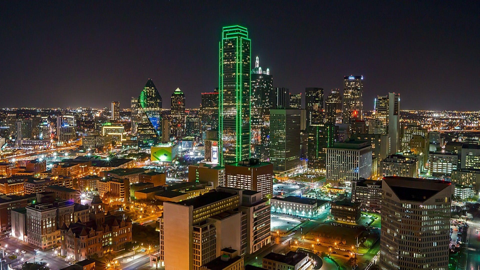 Dallas Skyline Wallpapers, Nocturnal Beauty, Urban Exclusivity, 1920x1080 Full HD Desktop