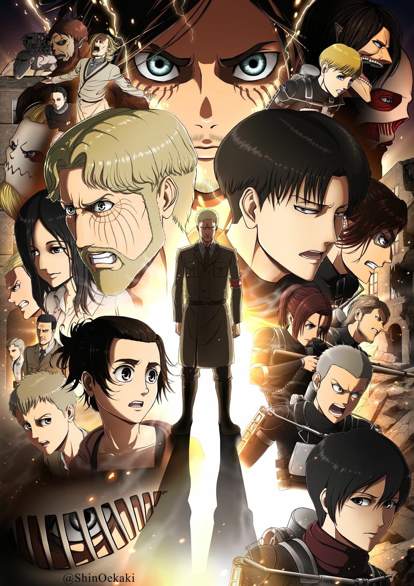 Attack on Titan, The Final Season, Anime on Twitter, Attack on Titan season, 1450x2050 HD Phone