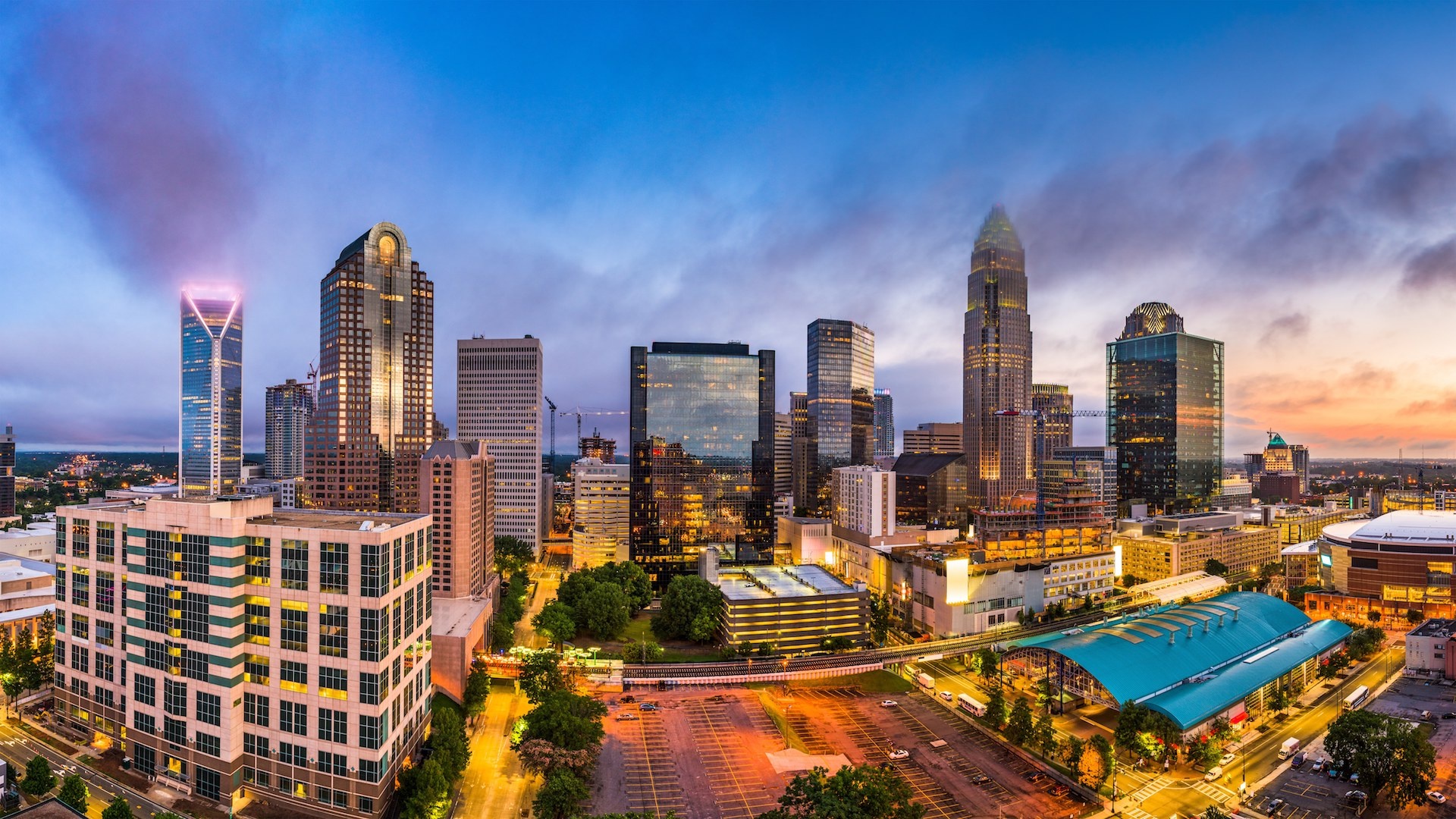 Charlotte Skyline, Travels, North Carolina, MVA public affairs, 1920x1080 Full HD Desktop