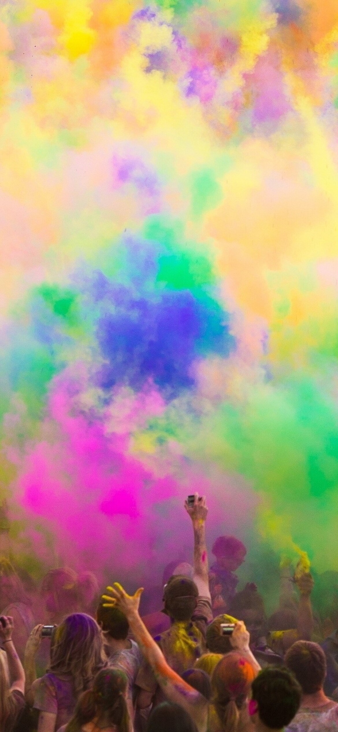 Colorful celebration, Holi festival bliss, Vibrant joy, Painted memories, 1170x2540 HD Phone