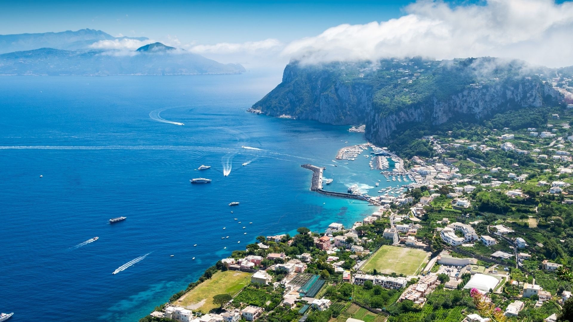 Ferry to Capri, Information and routes, Island exploration, Magical journey, 1920x1080 Full HD Desktop