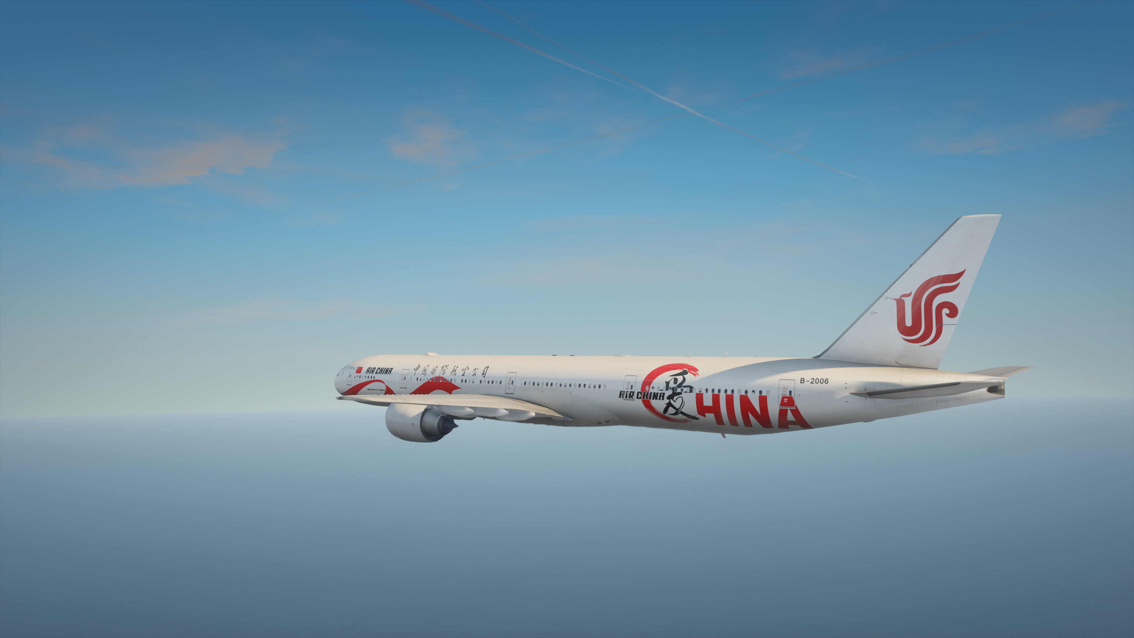 Air China, Boeing 777 300er, Livery pack, Travels, 3840x2160 4K Desktop