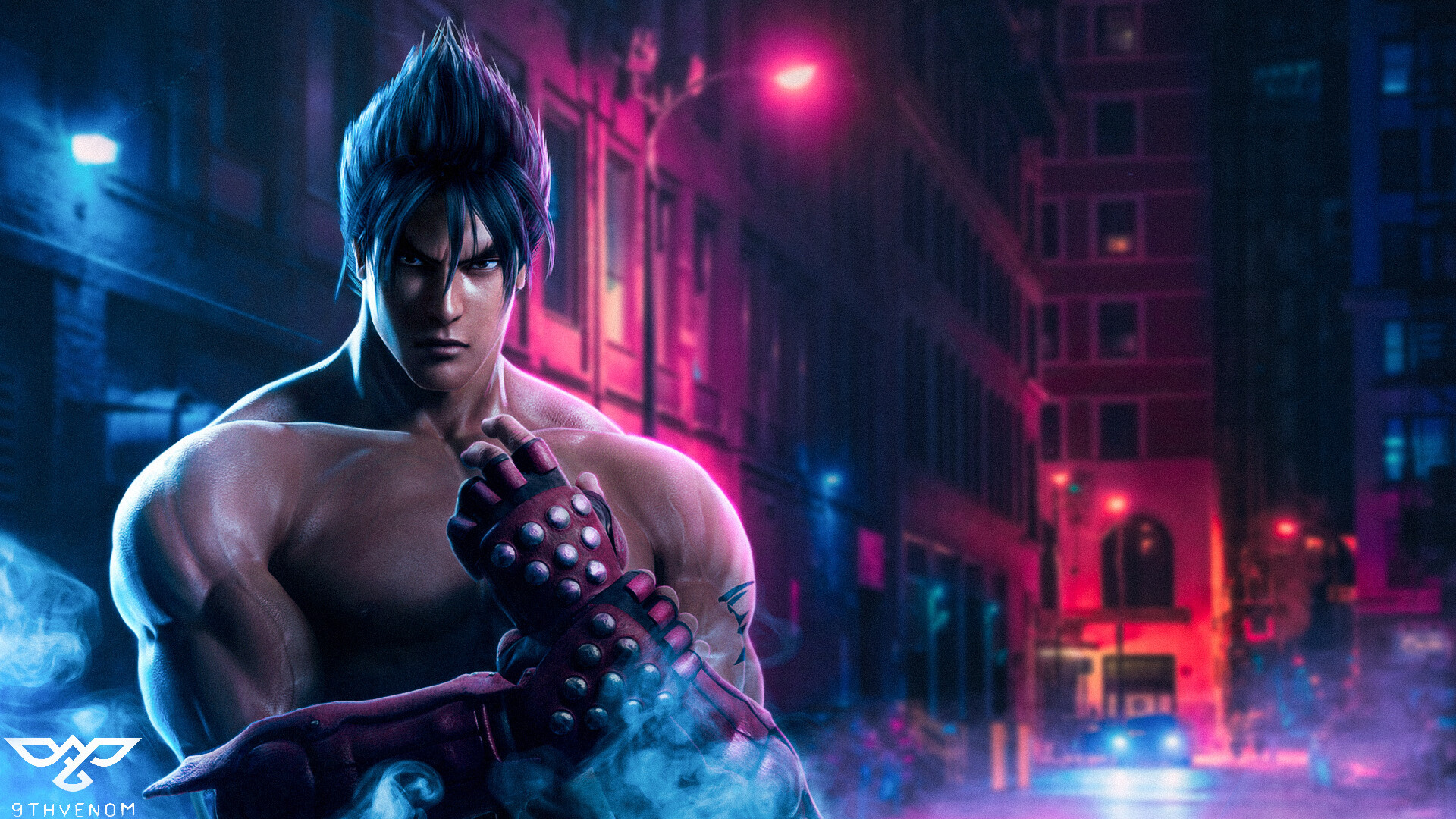 Dejan Nasteski, Jin Kazama, Tekken, Fighter art, 1920x1080 Full HD Desktop