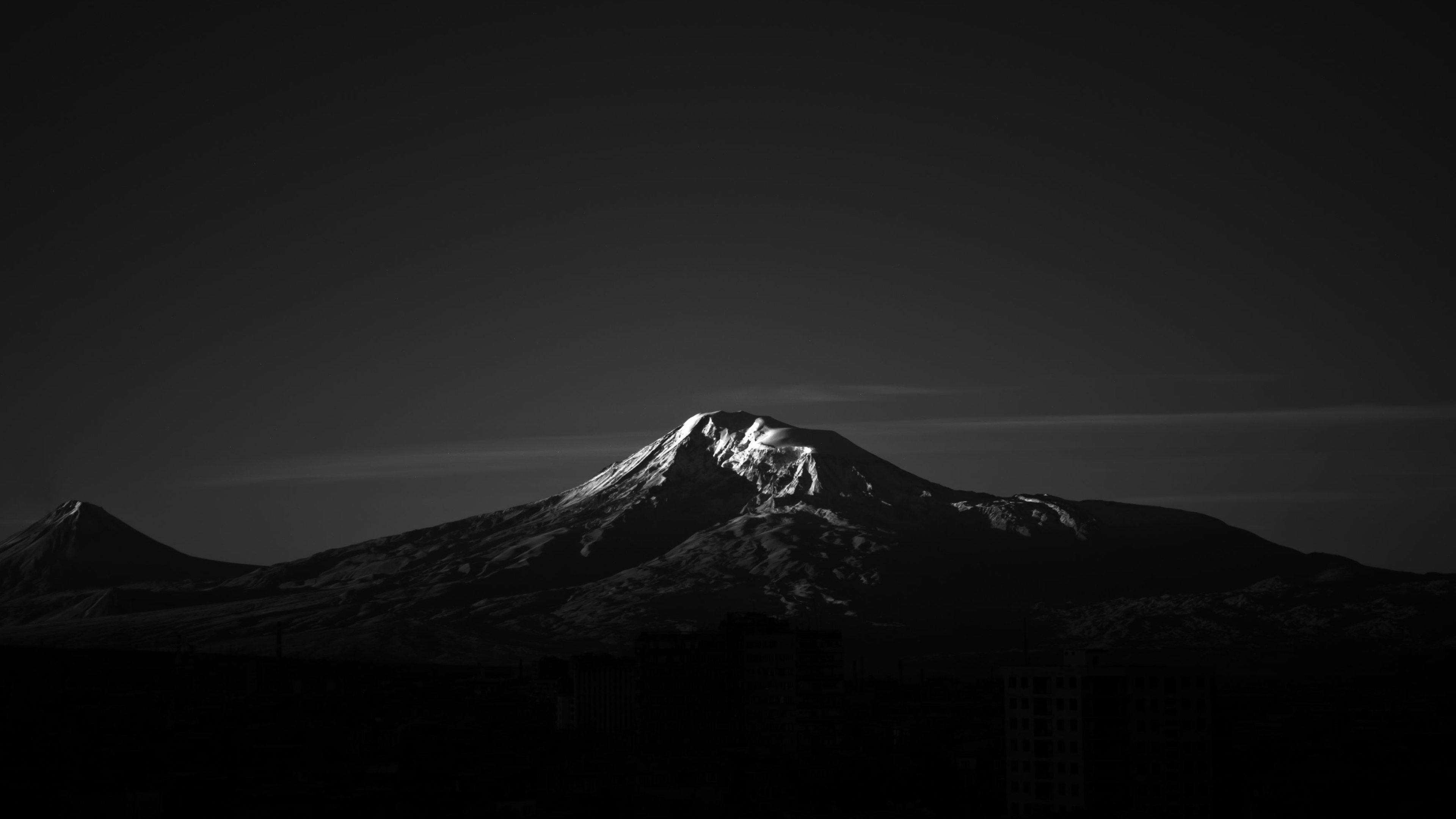 Mountain, Dark Wallpaper, 3840x2160 4K Desktop