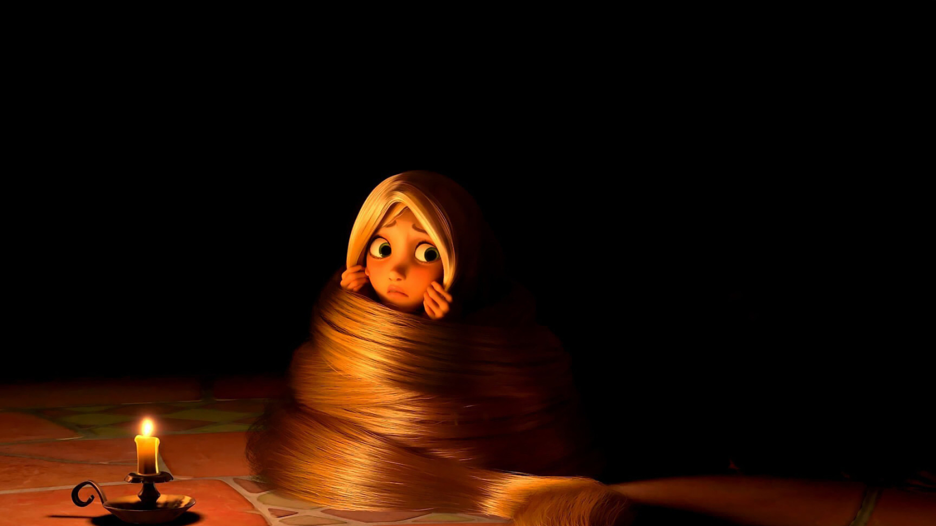 Tangled, Rapunzel's stunning wallpaper, Mesmerizing visuals, 1920x1080 resolution, 1920x1080 Full HD Desktop