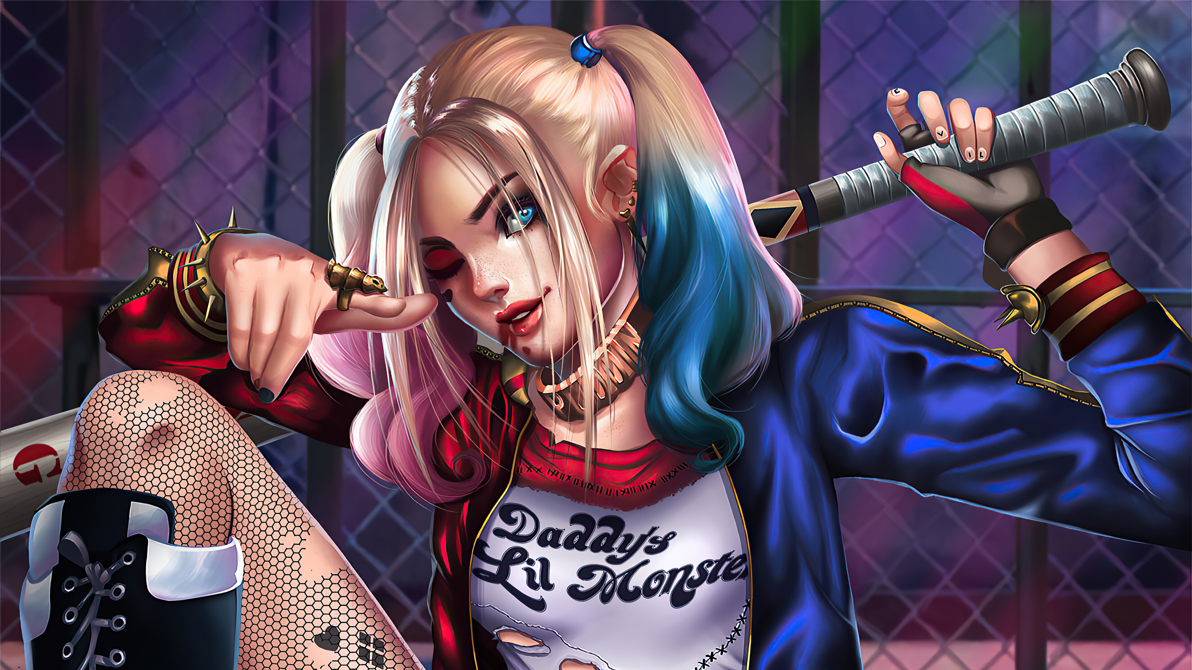 Harley Quinn, Mischievous anti-hero, Colorful personality, Joker's partner-in-crime, 3840x2160 4K Desktop