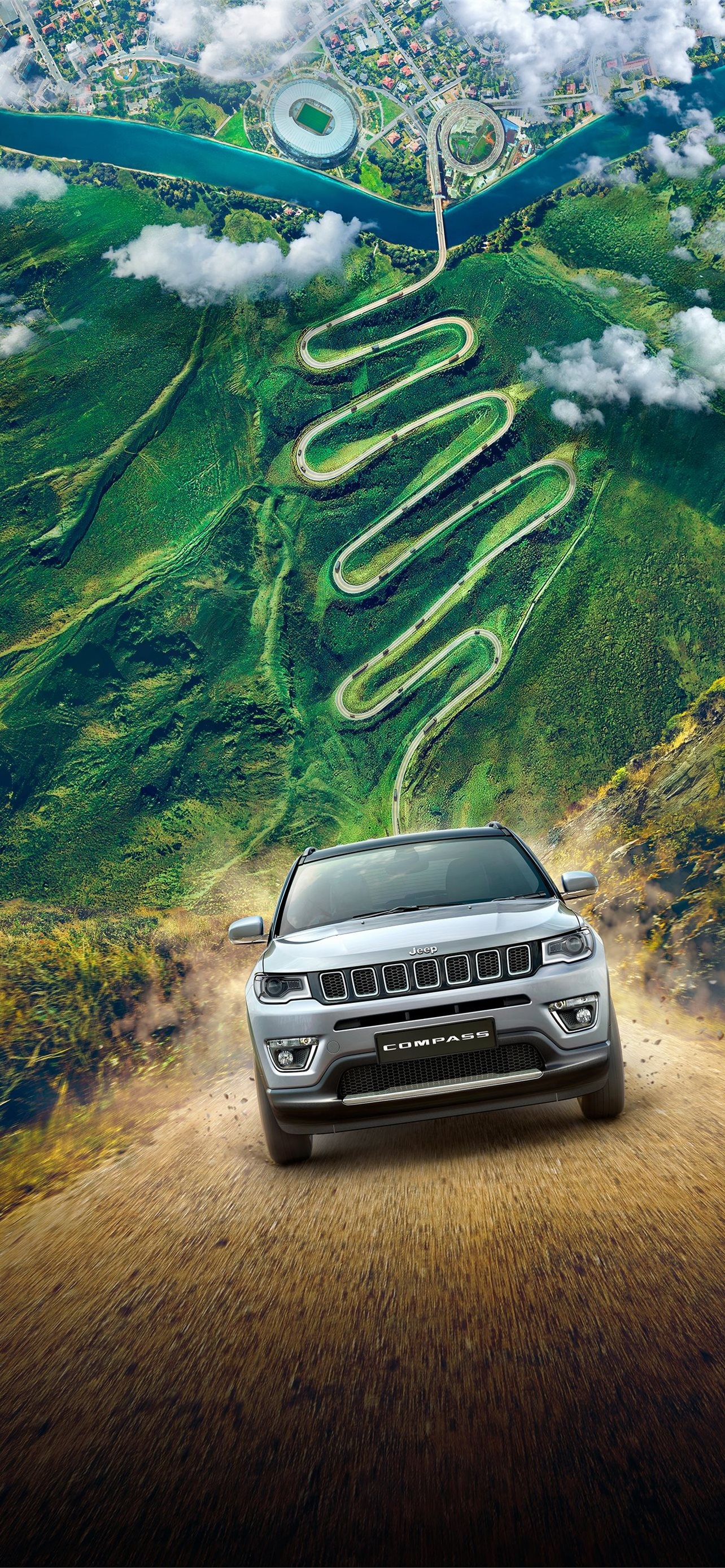 Surrealism, Jeep Compass Wallpaper, 1290x2780 HD Phone