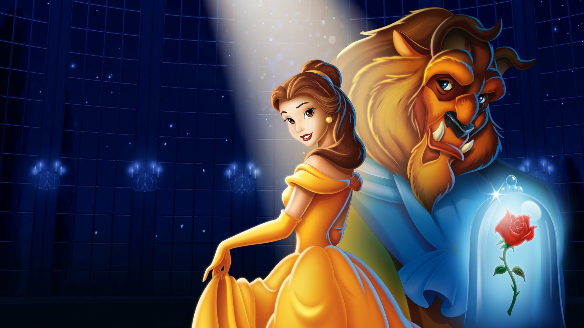 Beauty and the Beast animation, Ultra HD wallpapers, Beast and beauty, Fairytale settings, 1920x1080 Full HD Desktop