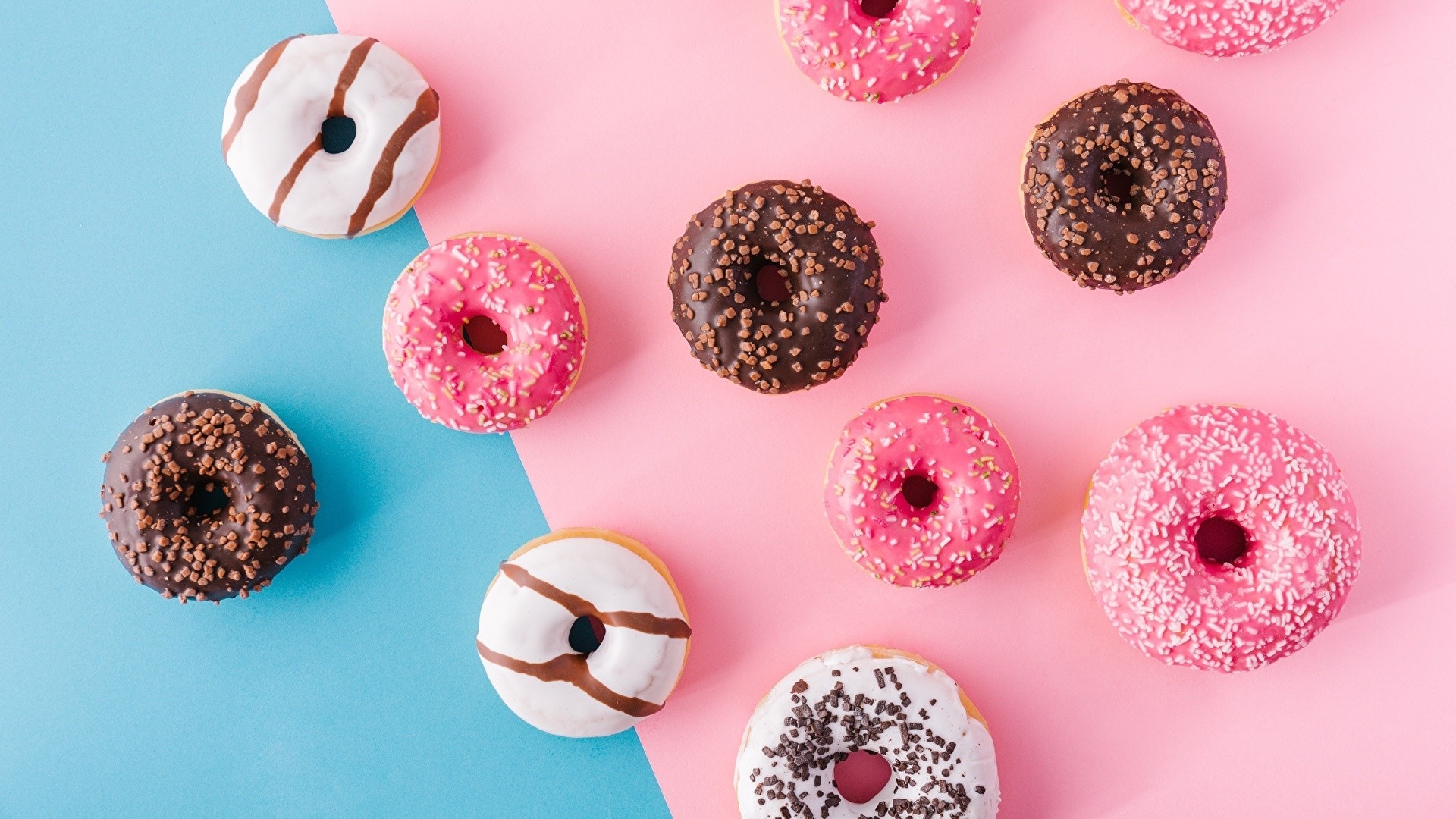 Donut wallpapers, Vibrant collection, Variety of flavors, Sugar-coated, 1920x1080 Full HD Desktop