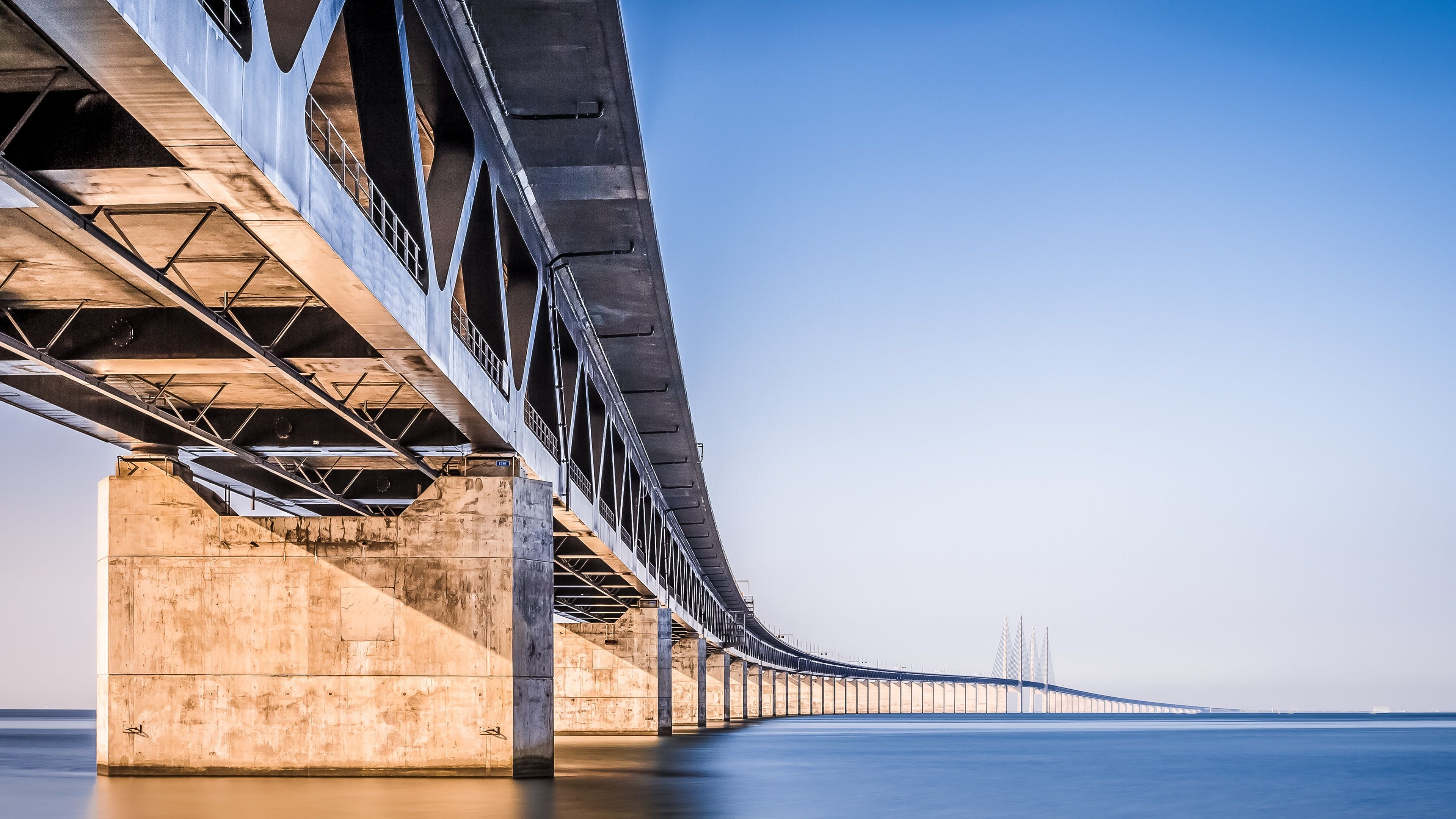Oresund Bridge, Denmark Wallpaper, 3840x2160 4K Desktop
