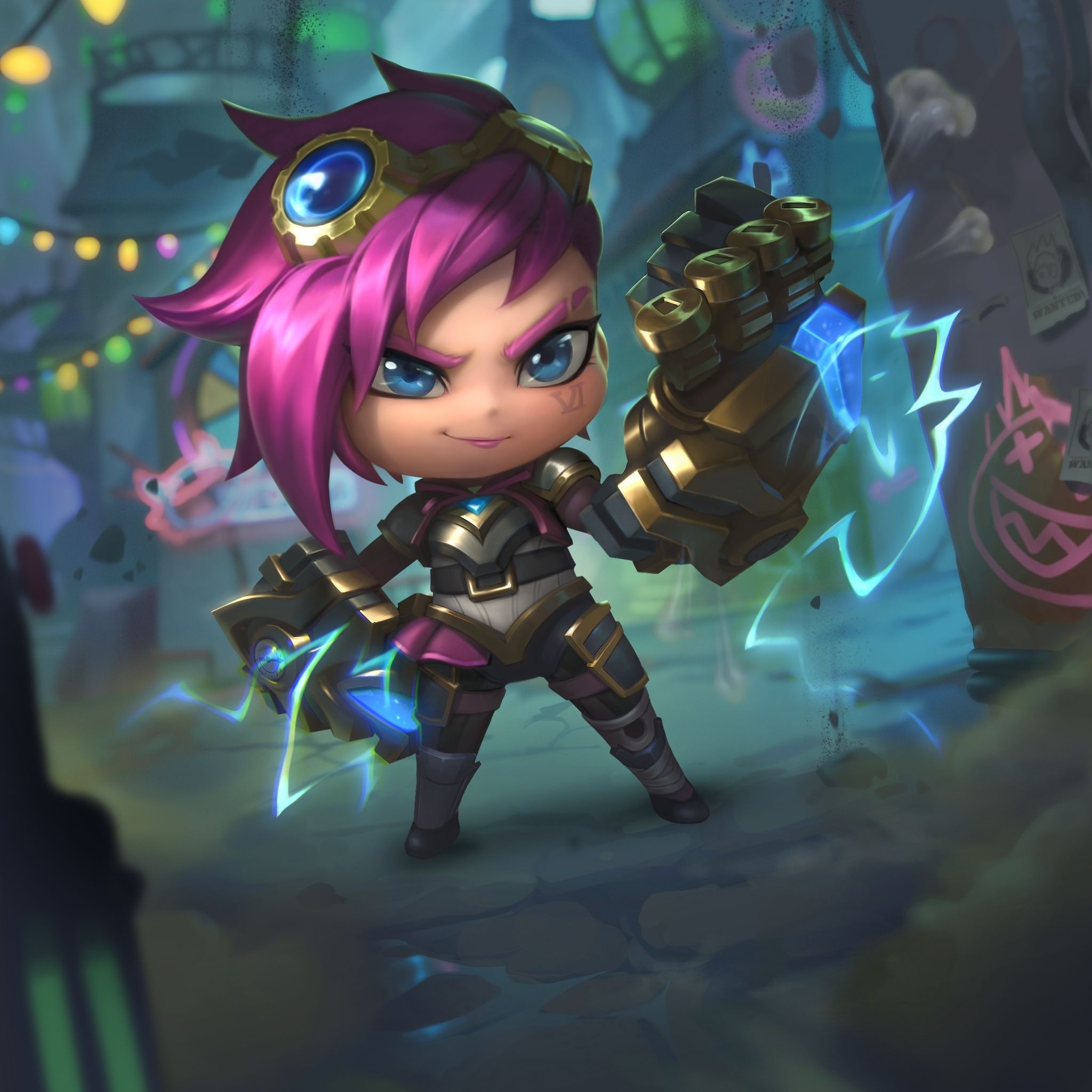 League of Legends, Chibi, Cute champions, Playful artwork, 2050x2050 HD Phone