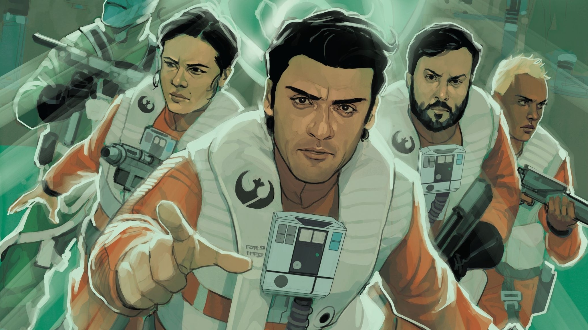 Poe Dameron, Artwork wallpaper, Star Wars comics, High resolution, 2060x1160 HD Desktop