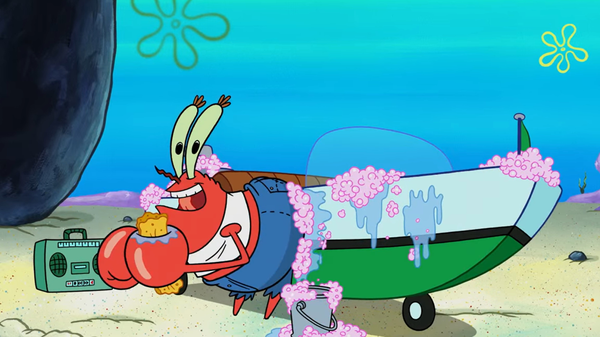 SpongeBob and Mr. Krabs, Dynamic duo, SpongeBob SquarePants, Memorable moments, 1920x1080 Full HD Desktop