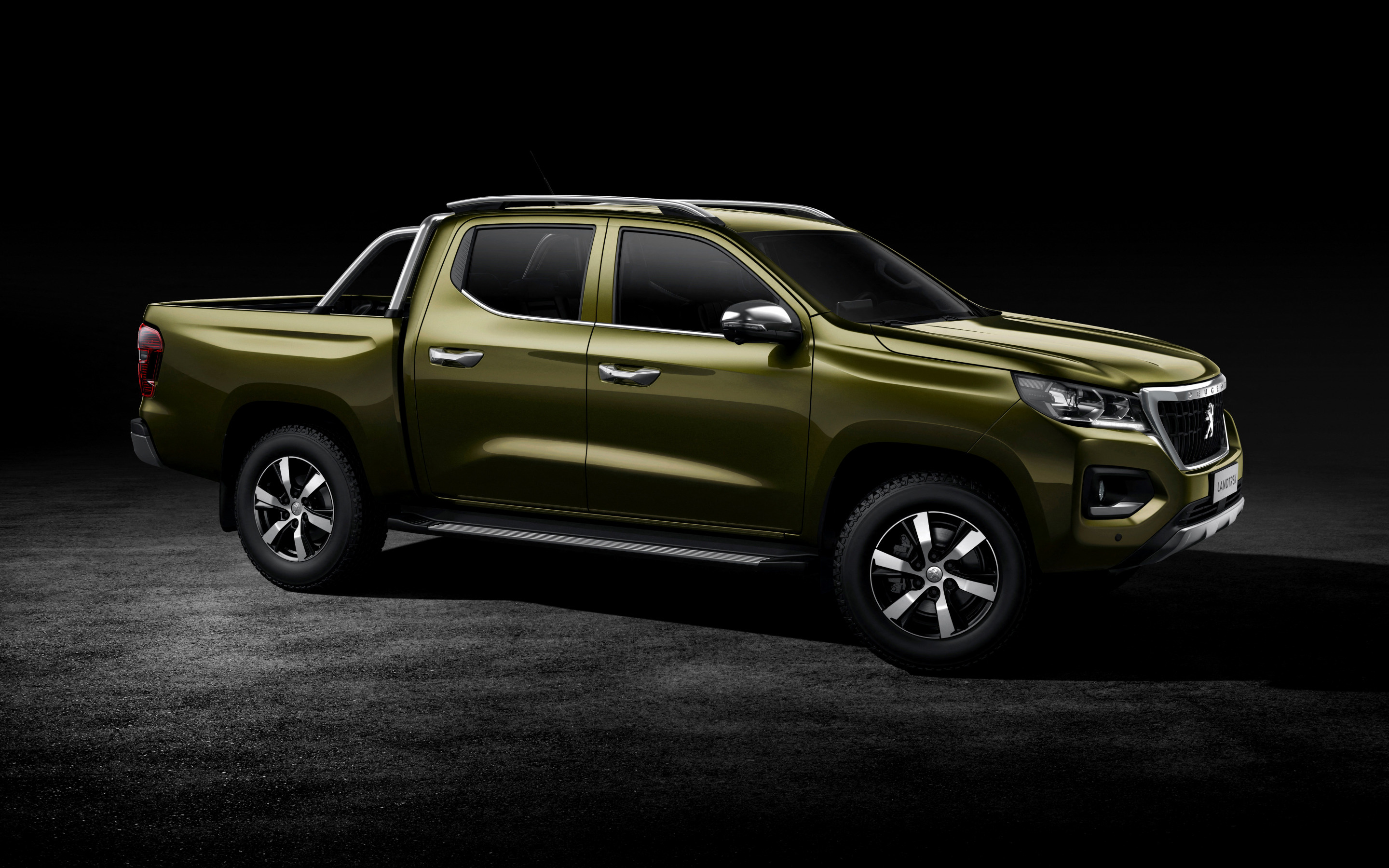 Peugeot Landtrek, New Pickup Truck, Green Landtrek, French Cars, 2880x1800 HD Desktop